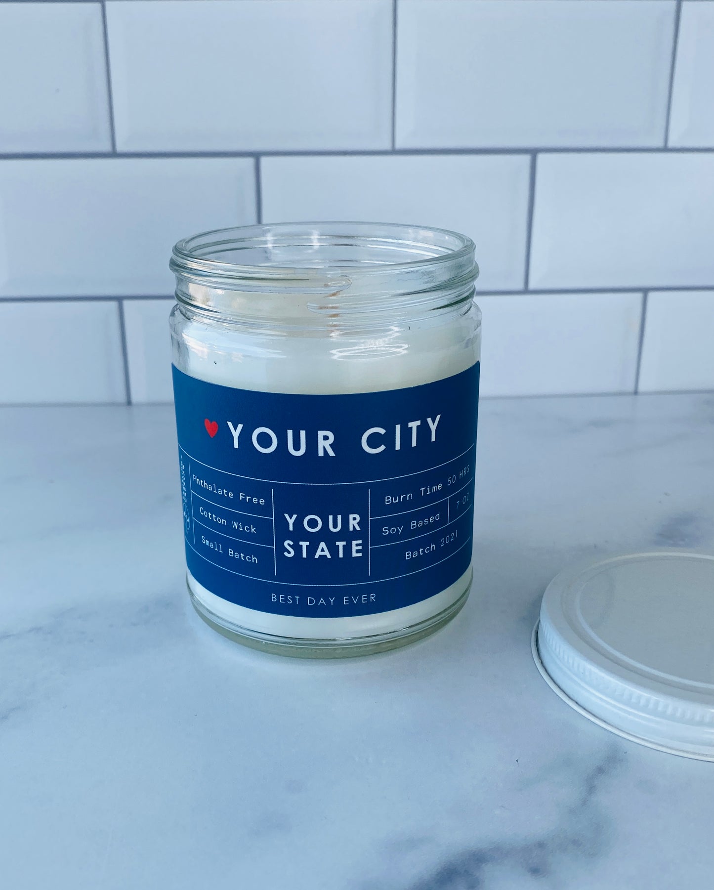 Your City-Your State Custom Candle Bulk Order