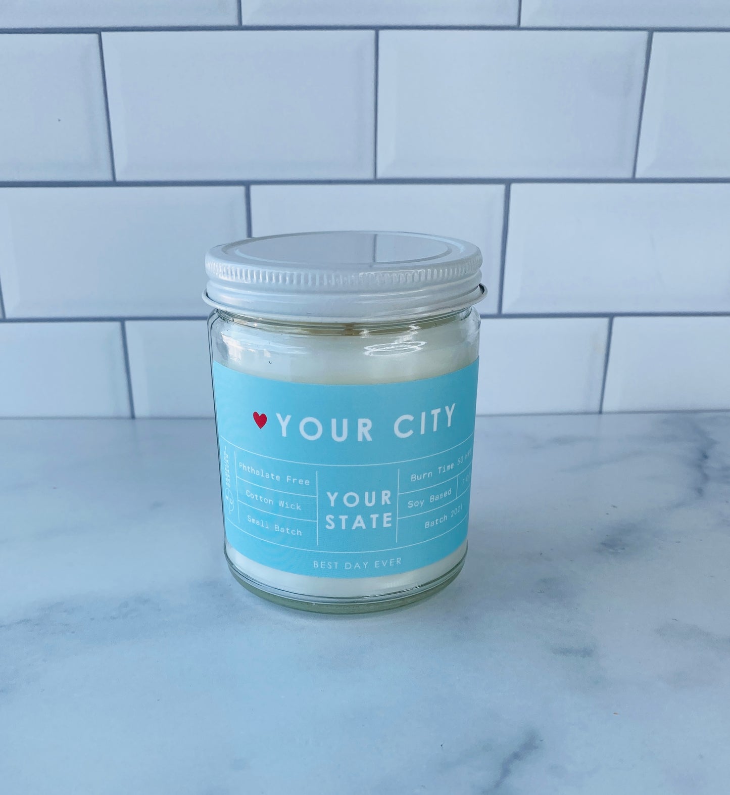 Your City-Your State Custom Candle Bulk Order