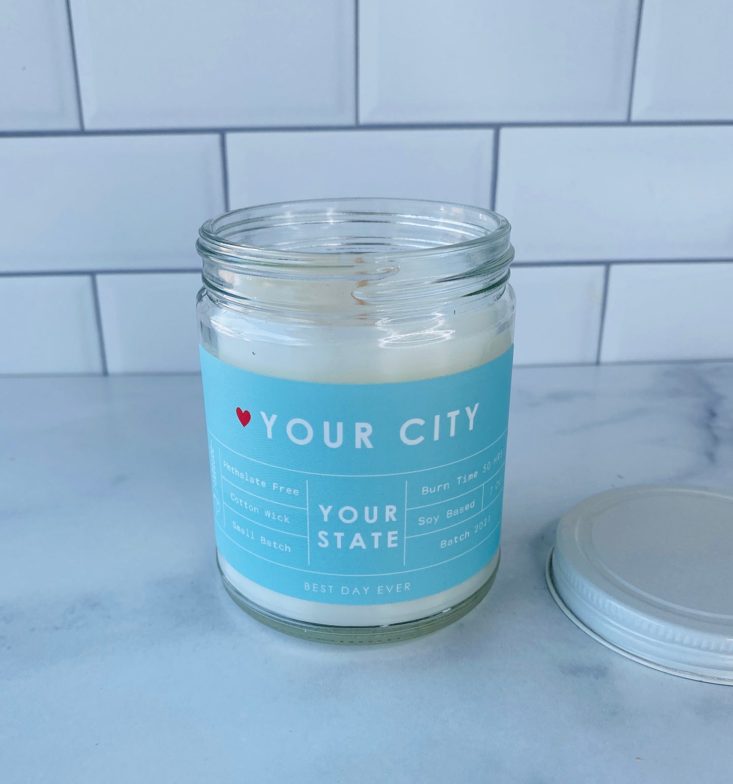 Your City-Your State Custom Candle Bulk Order