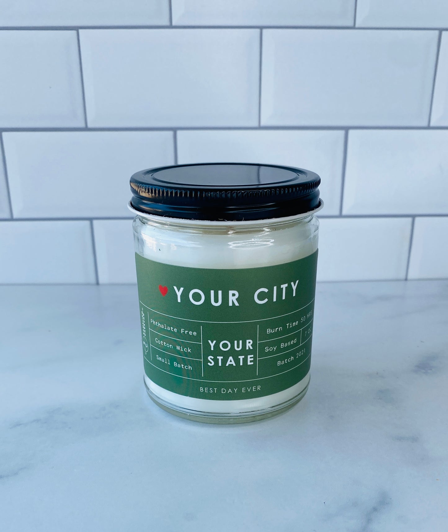 Your City-Your State Custom Candle Bulk Order