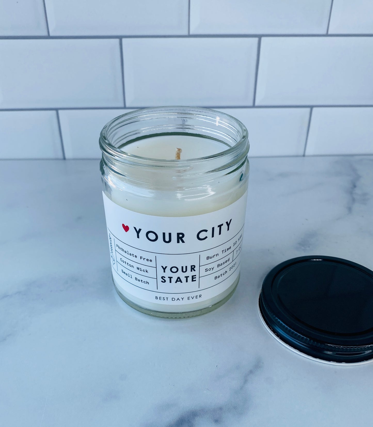 Your City-Your State Custom Candle Bulk Order