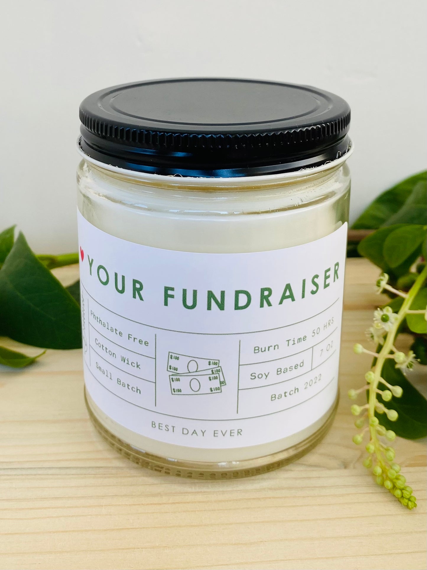 Your Fundraiser Custom Candle Bulk Order