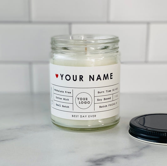 Your Name-Your Logo Custom Candle Bulk Order