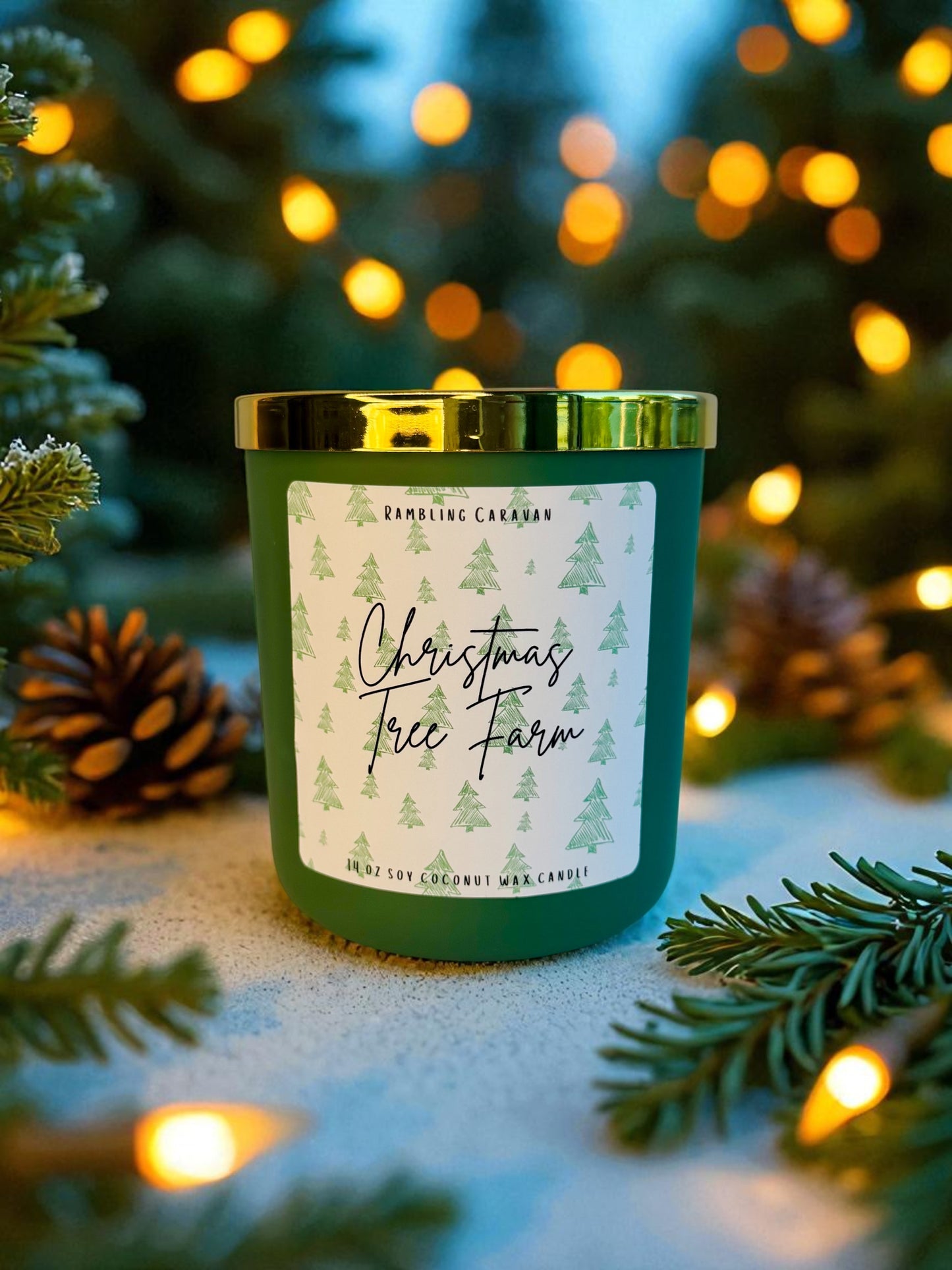 Christmas Tree Farm Candle | 14 oz Soy Coconut Wax | Hand Poured | Small Batch