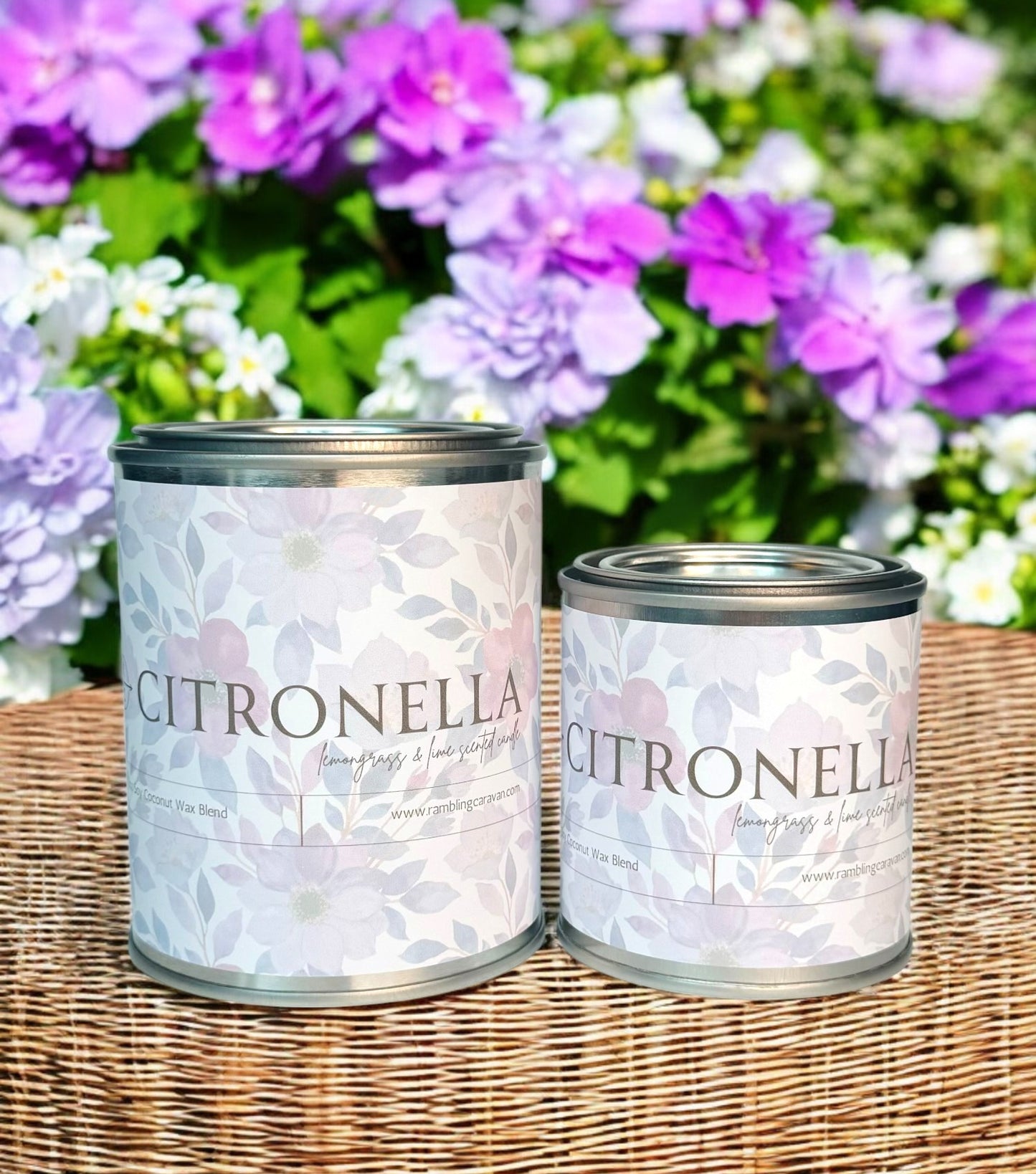 Citronella Candle - Paint Tin - Lemongrass & Lime Citronella