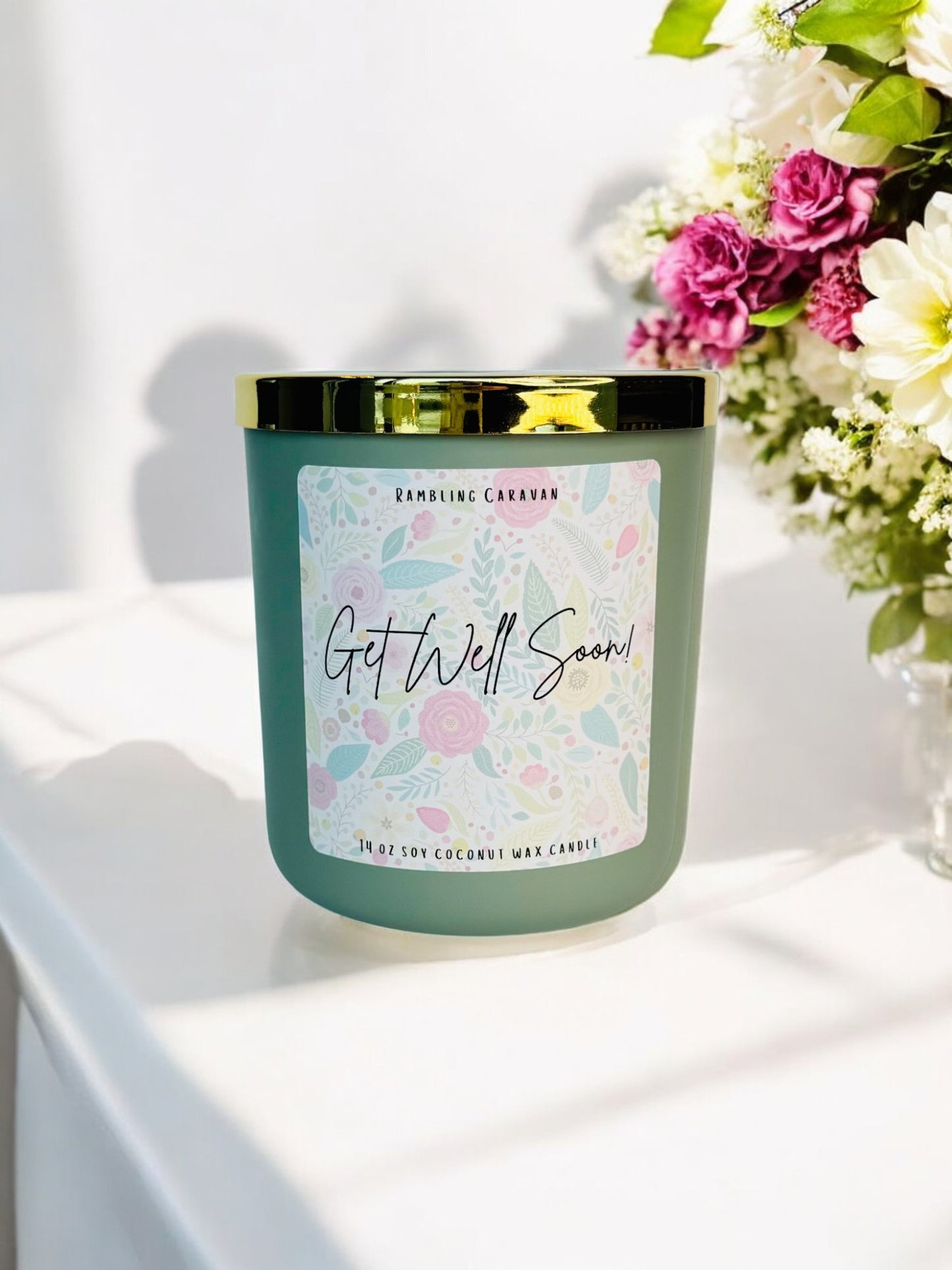 Get Well Soon! Candle | 14 oz Soy Coconut Wax | Hand Poured | Small Batch