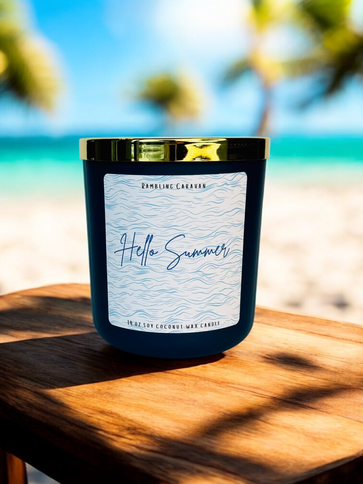 Hello Summer Candle | 14 oz Soy Coconut Wax | Hand Poured | Small Batch