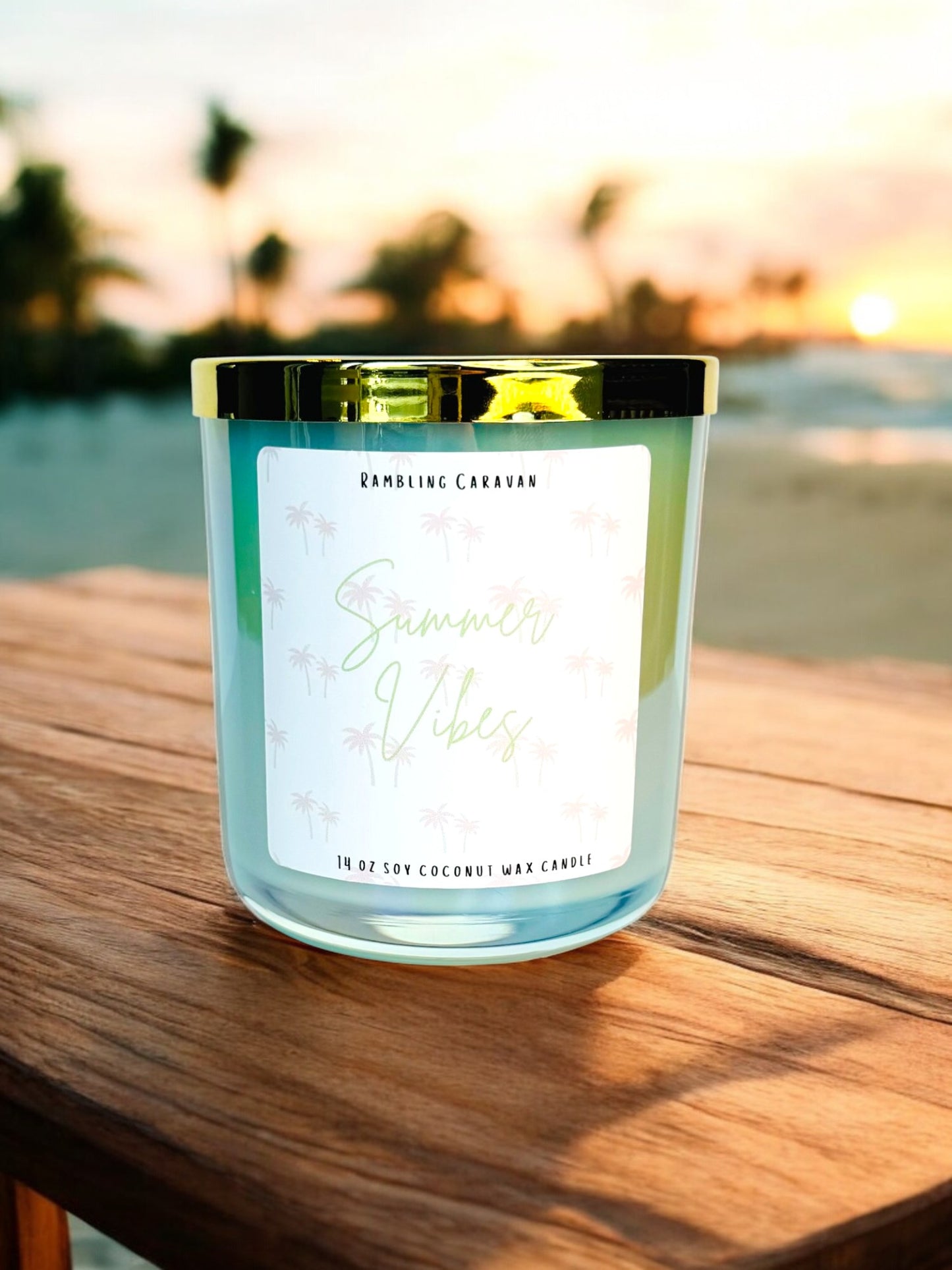 Summer Vibes Candle | 14 oz Soy Coconut Wax | Hand Poured | Small Batch