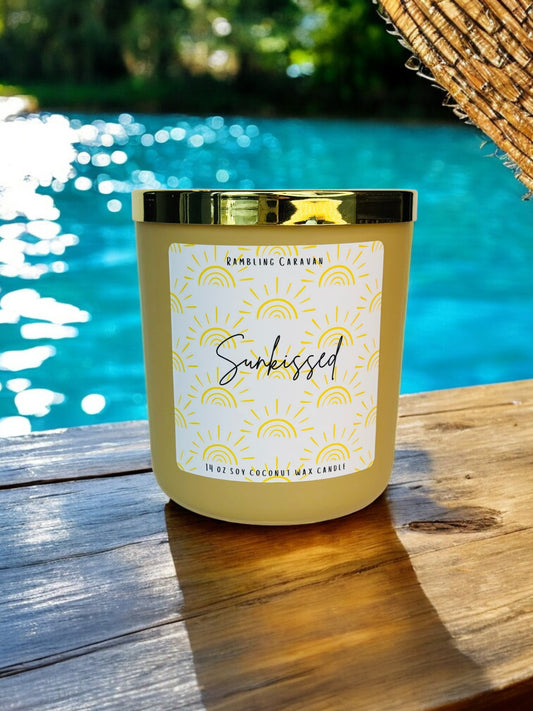 Sunkissed Candle | 14 oz Soy Coconut Wax | Hand Poured | Small Batch
