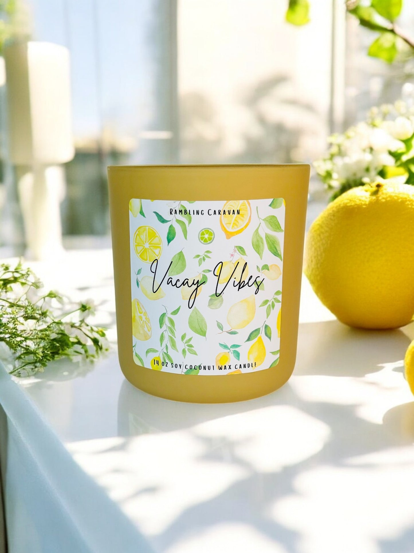 Vacay Vibes Candle | 14 oz Soy Coconut Wax | Hand Poured | Small Batch