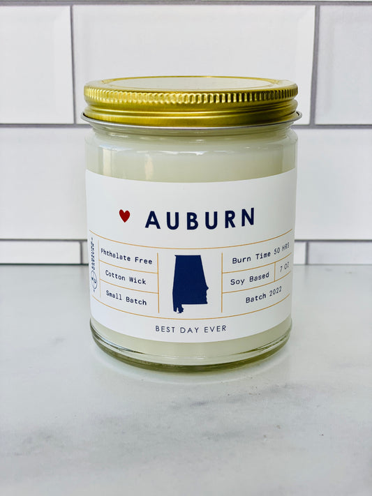 Auburn, AL Candle