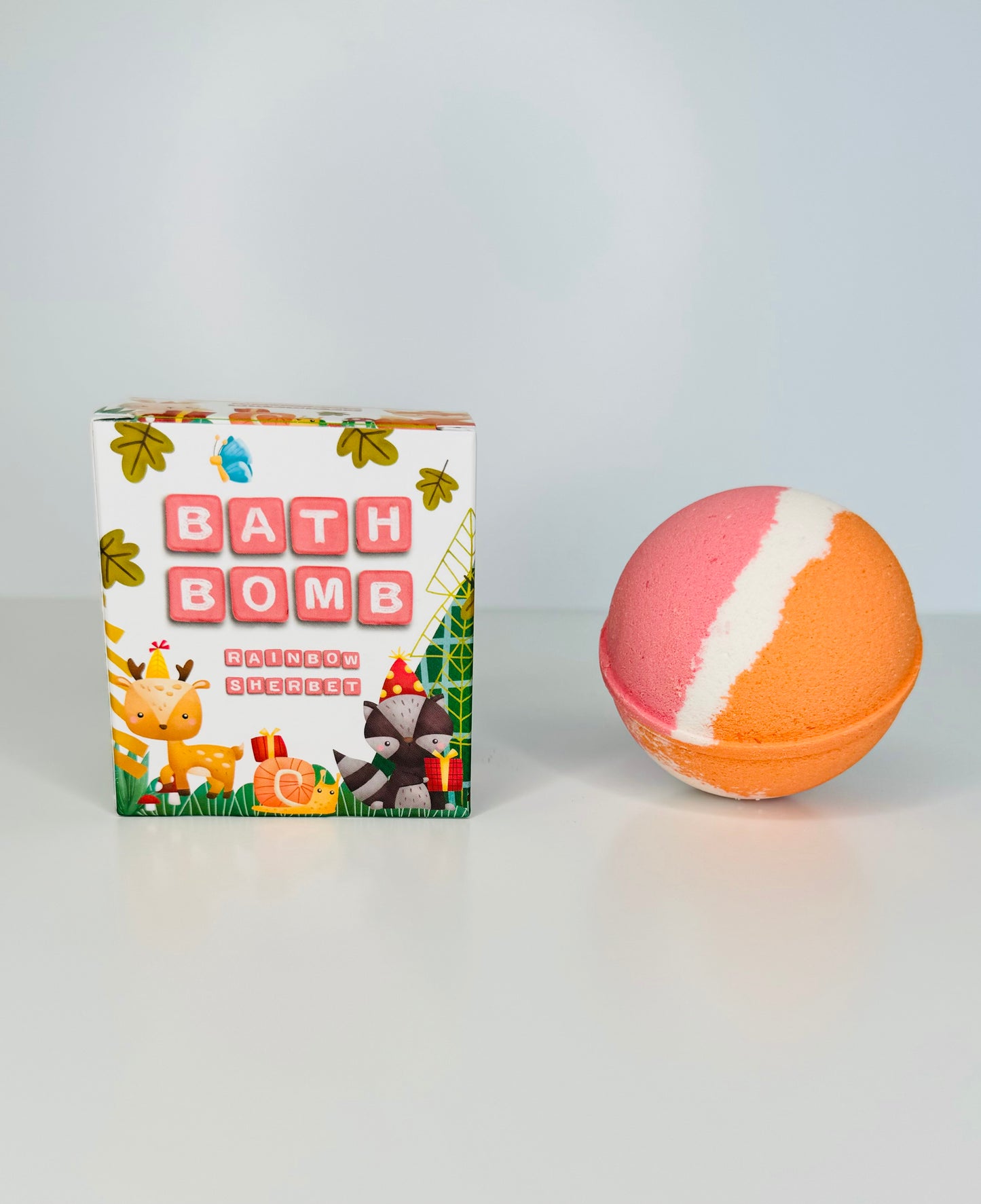 Bath Bombs for Kids - Rainbow Sherbet - Woodland Animals Party