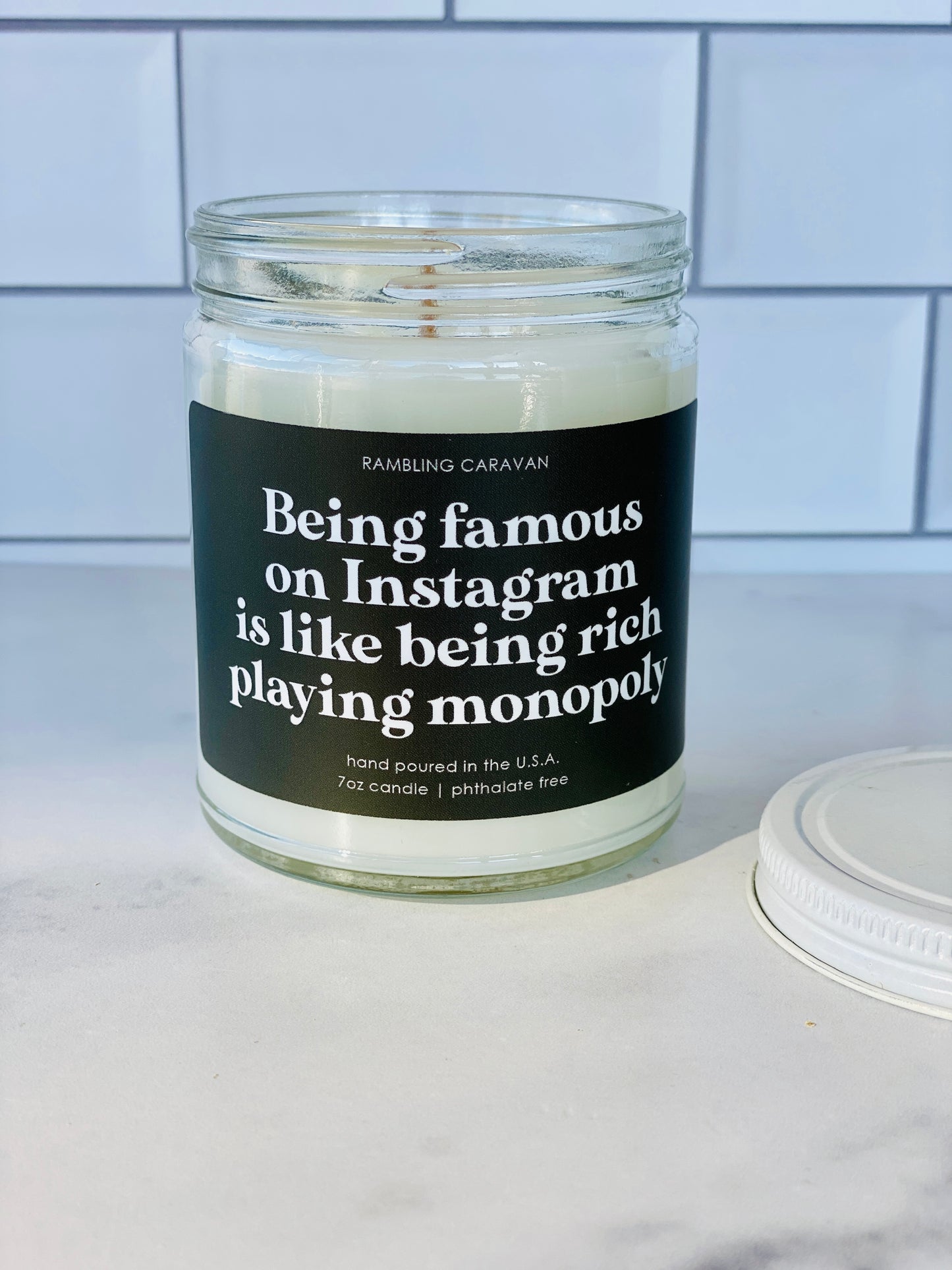 Being Famous on Instagram Candle