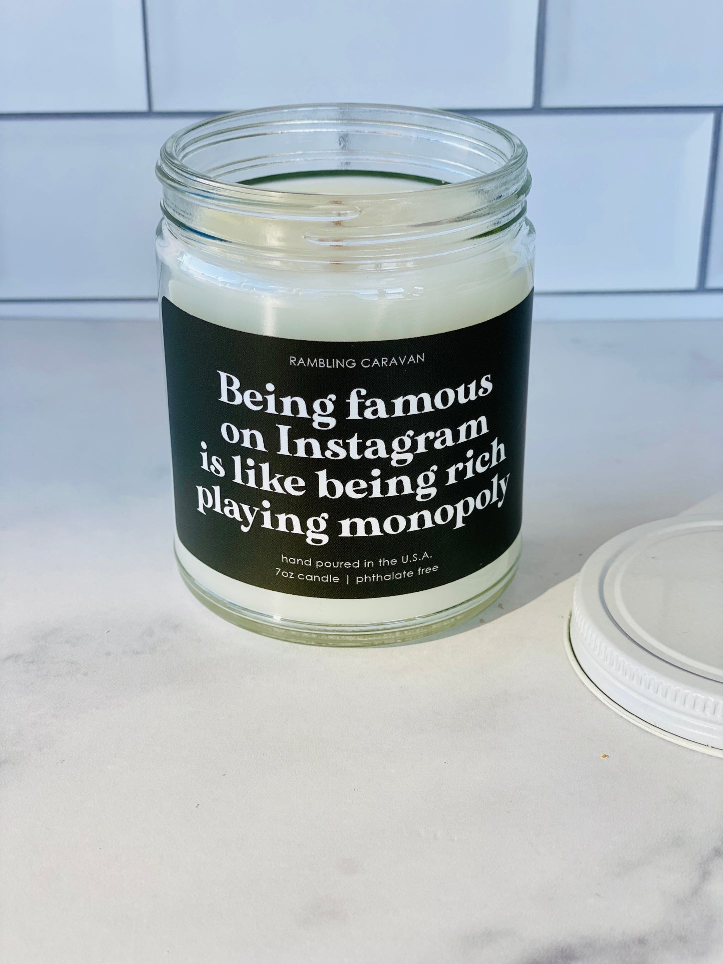 Being Famous on Instagram Candle