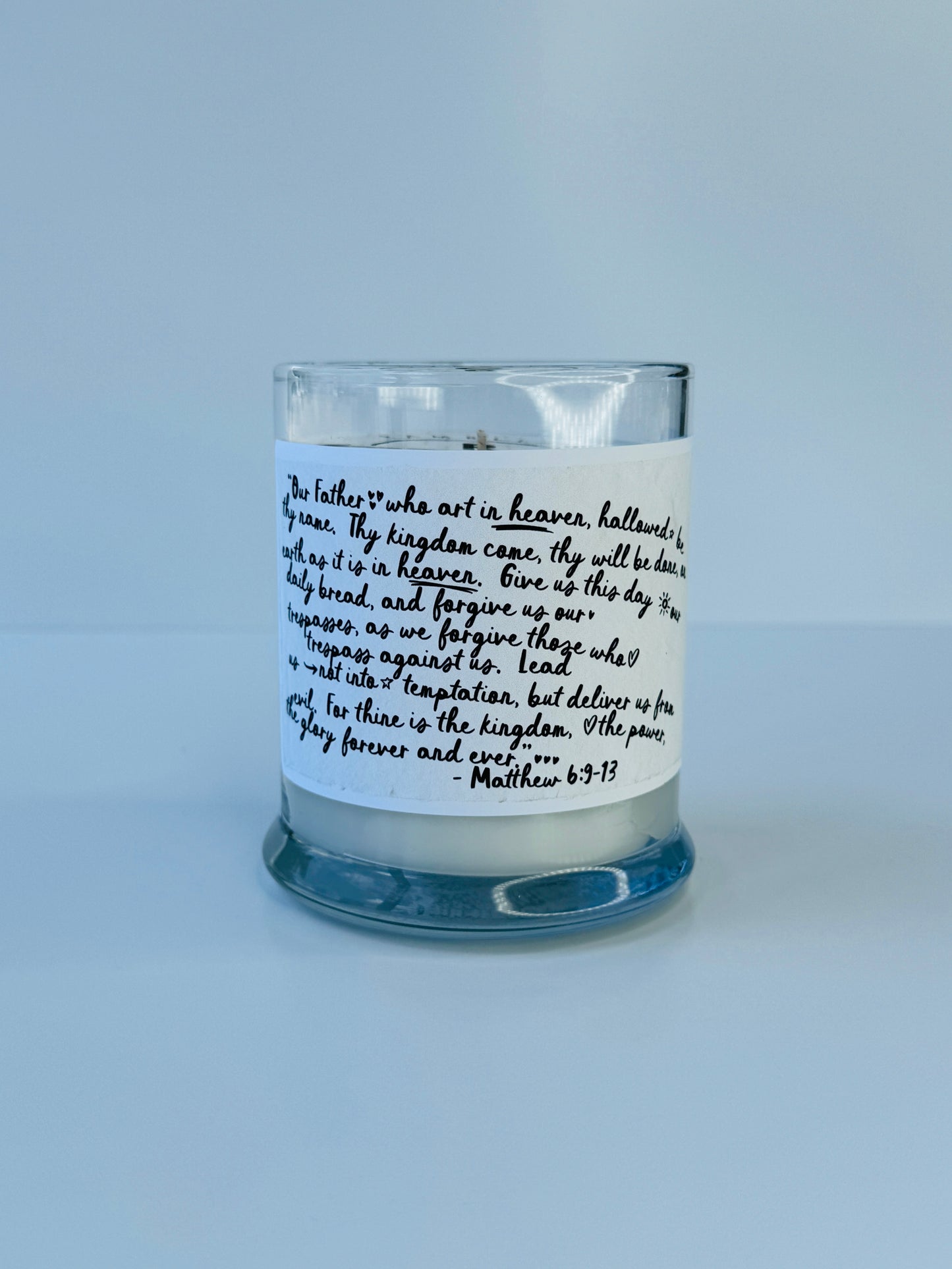 Bible Verse Candle - Matthew 6:9-13