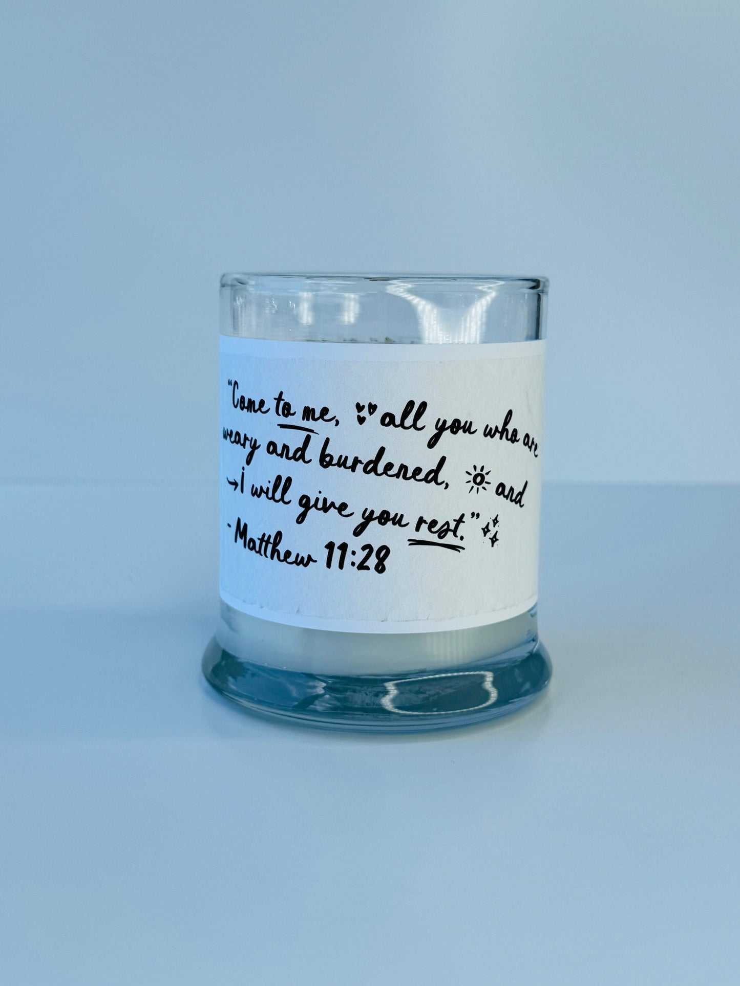 Bible Verse Candle - Matthew 11:28