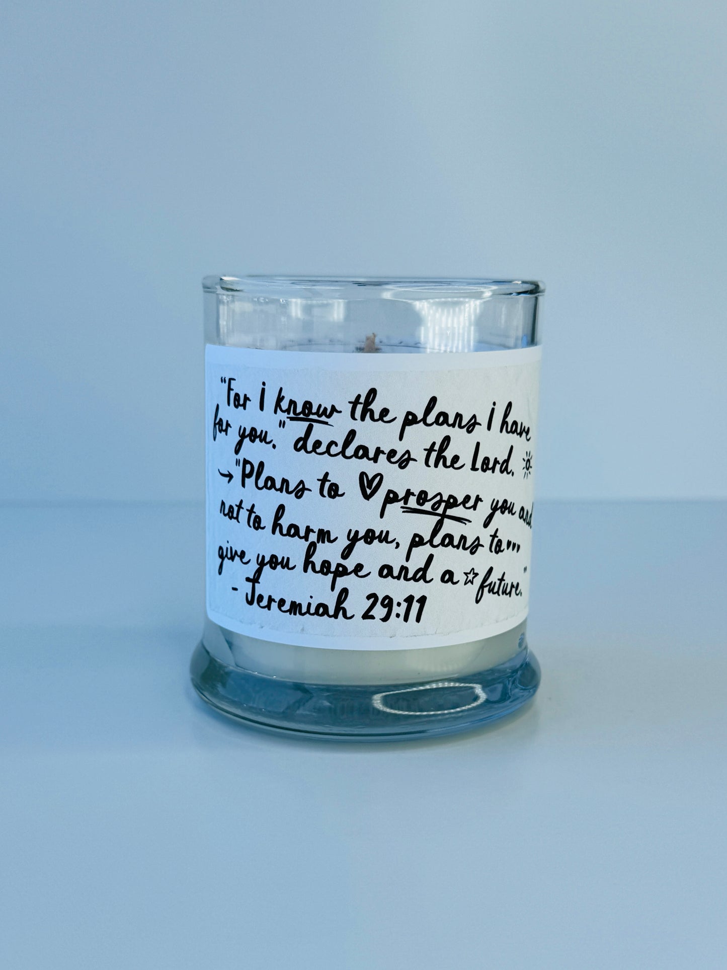 Bible Verse Candle - Jeremiah 29:11