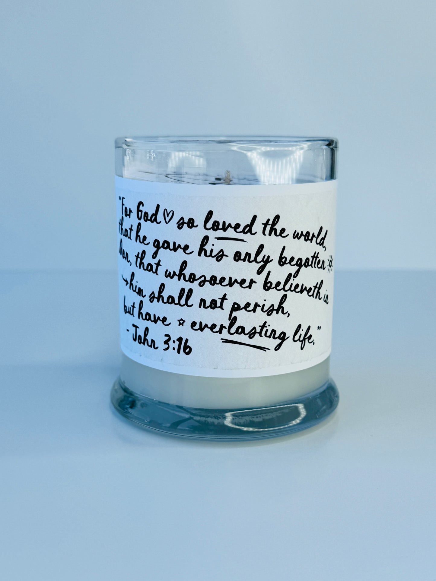 Bible Verse Candle - John 3:16