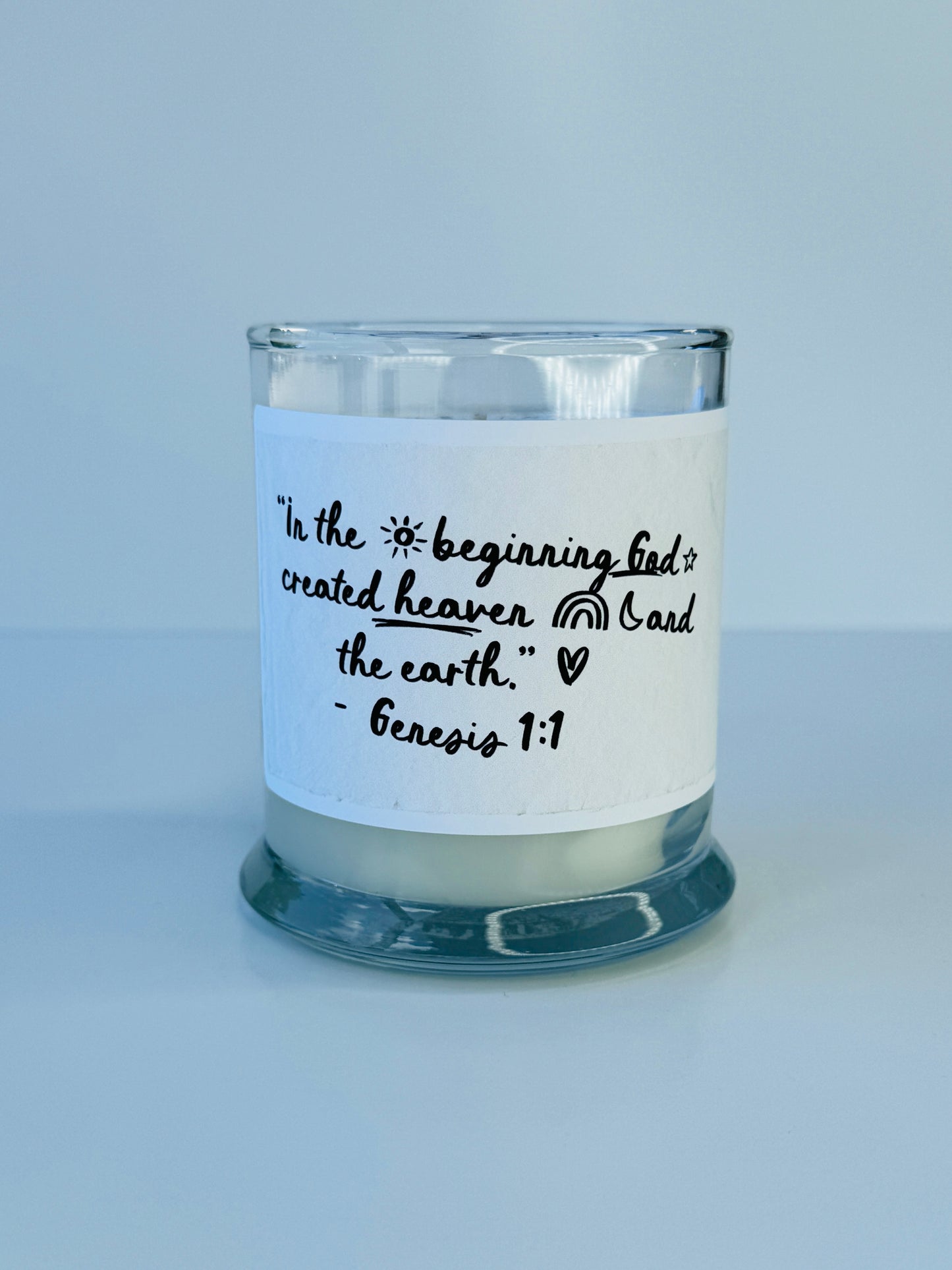 Bible Verse Candle - Genesis 1:1