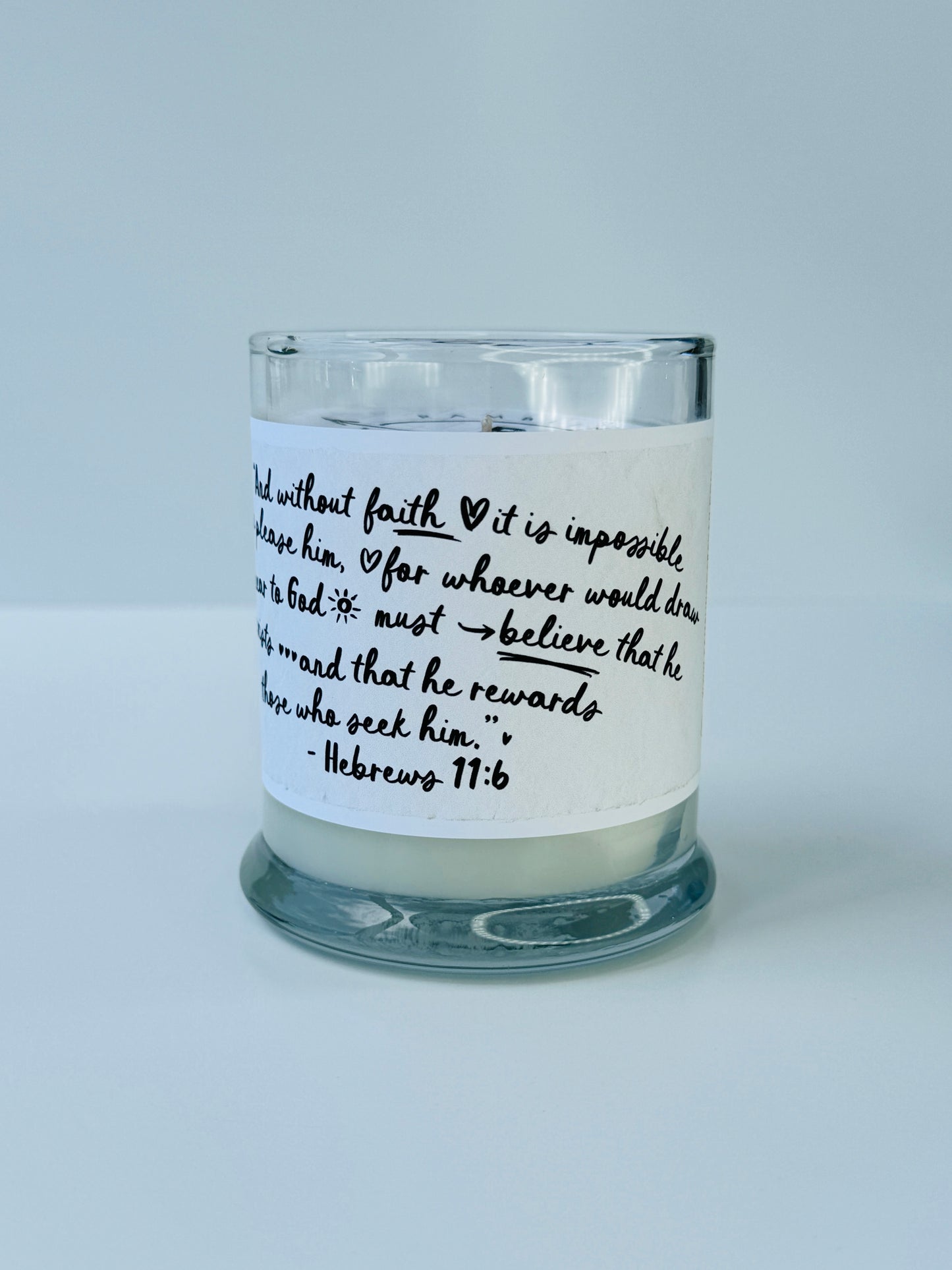 Bible Verse Candle - Hebrews 11:6