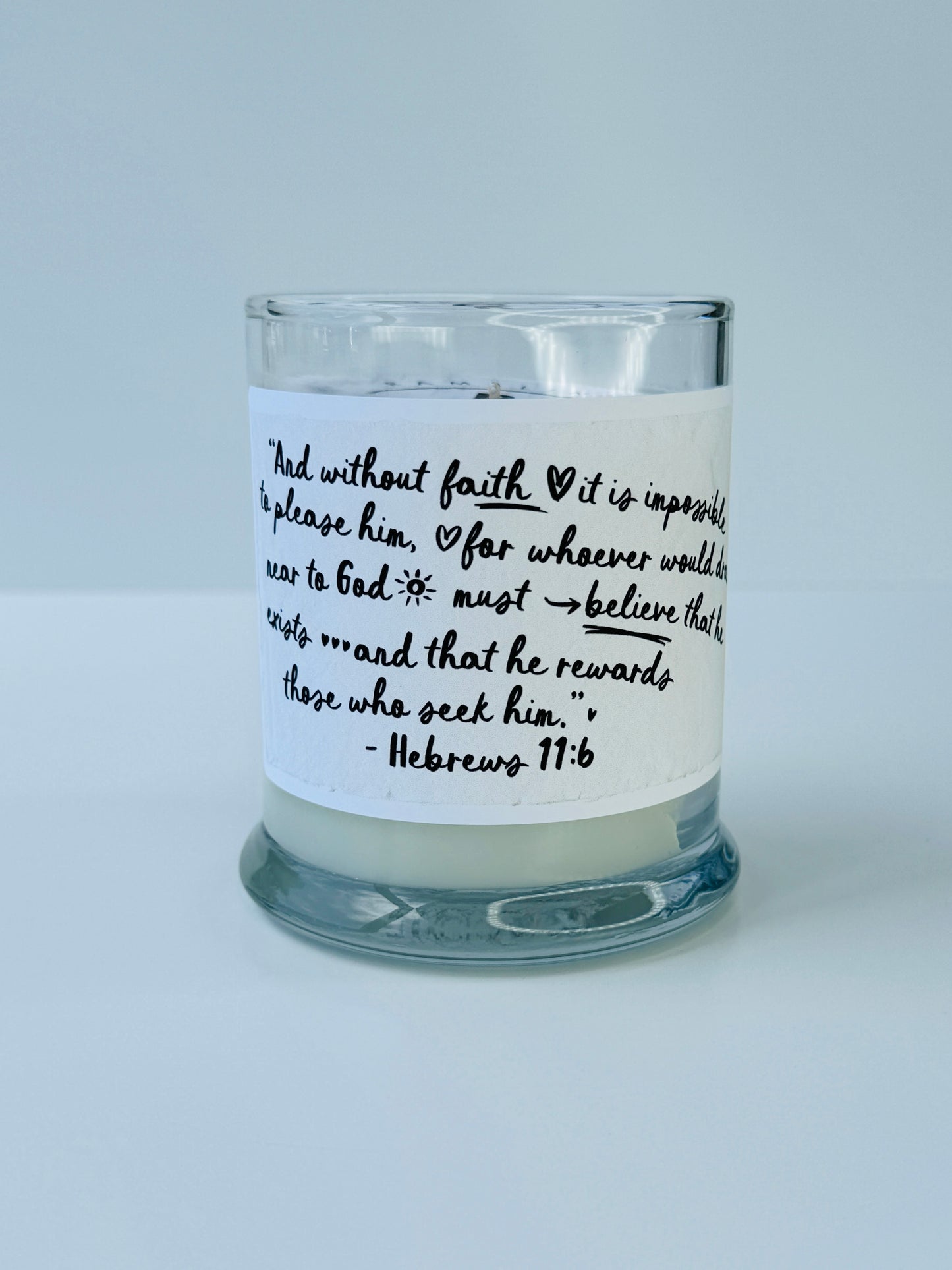 Bible Verse Candle - Hebrews 11:6