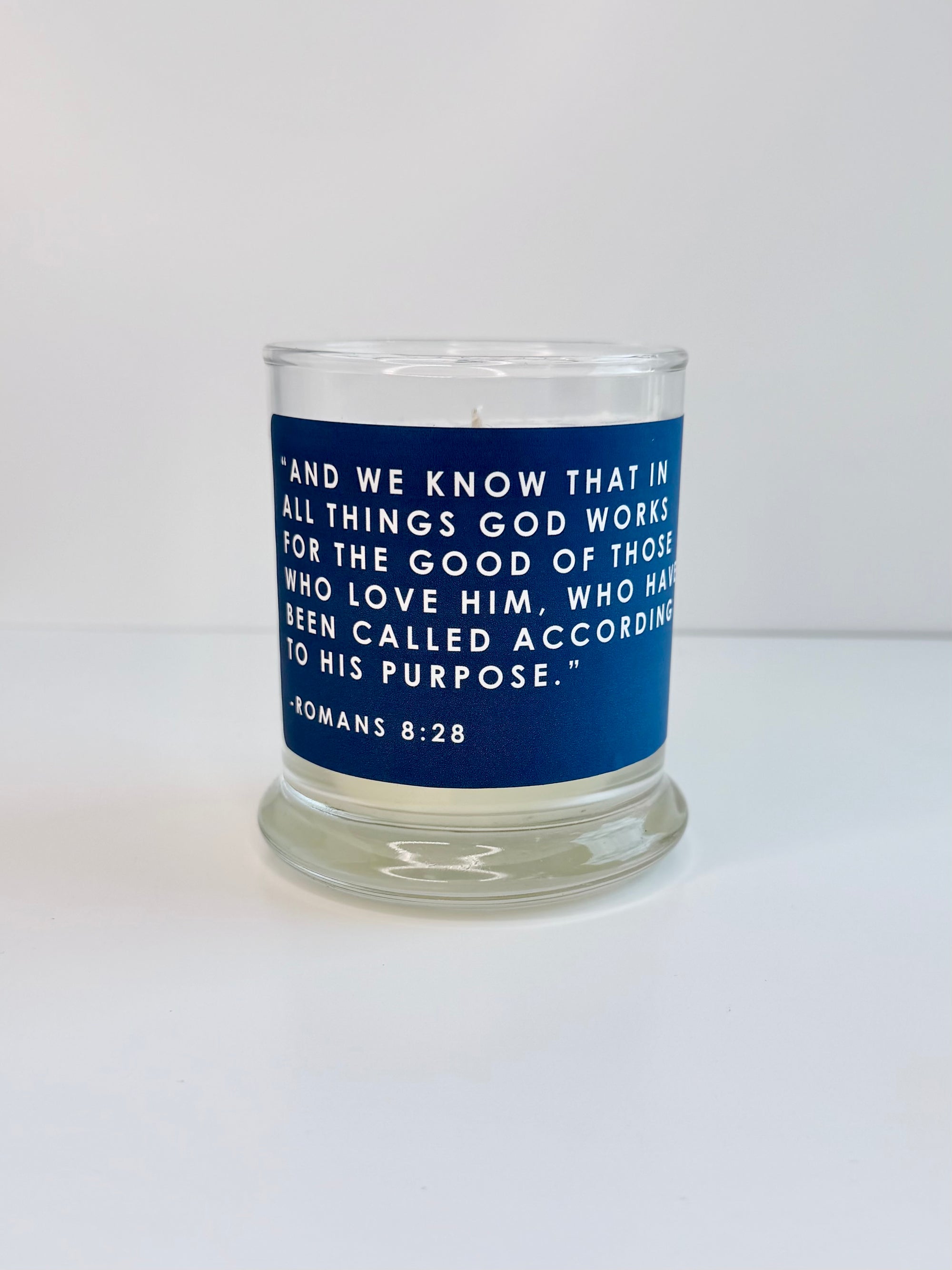 Bible Verse Candle - Romans 8:28