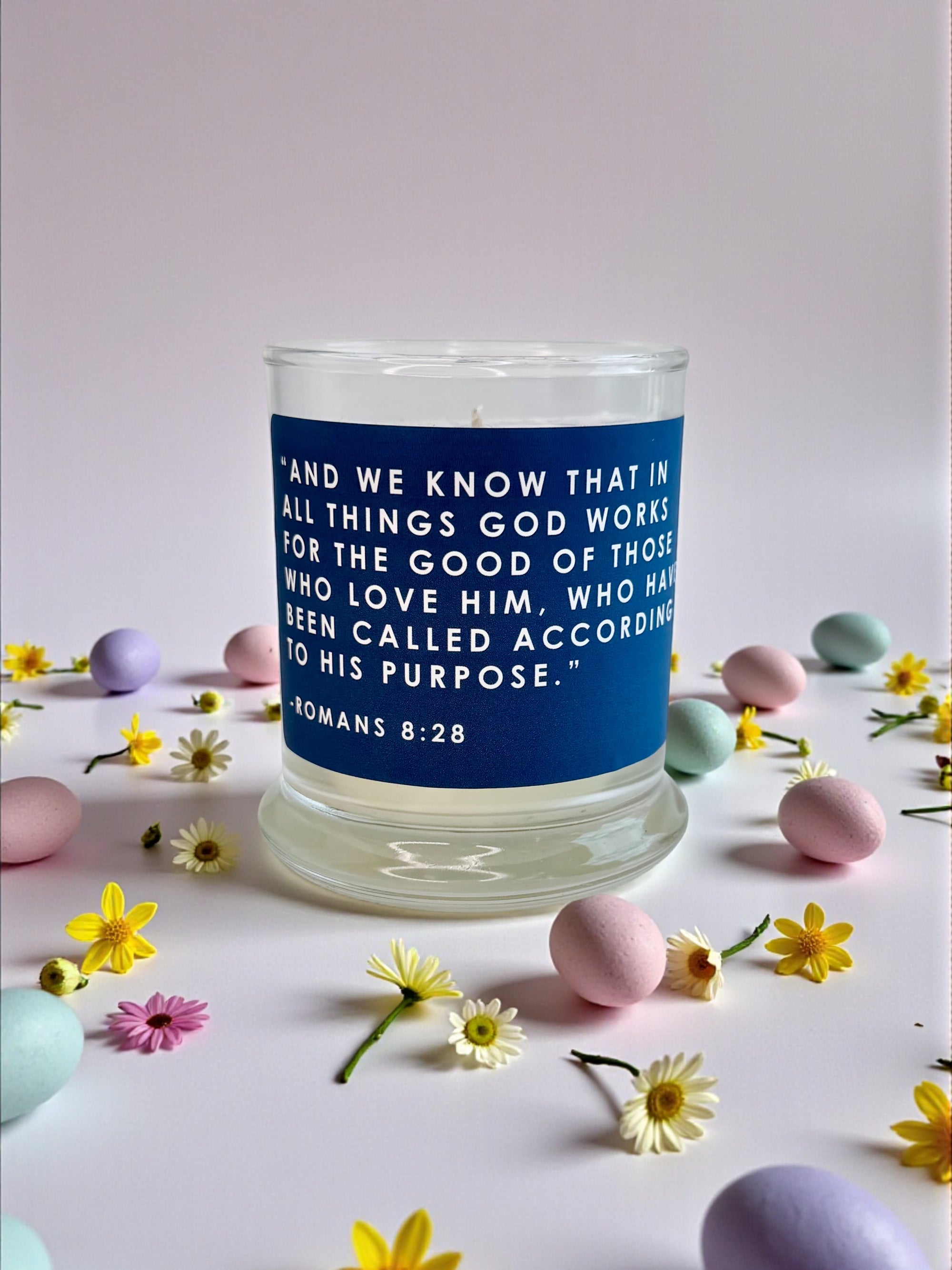 Bible Verse Candle - Romans 8:28
