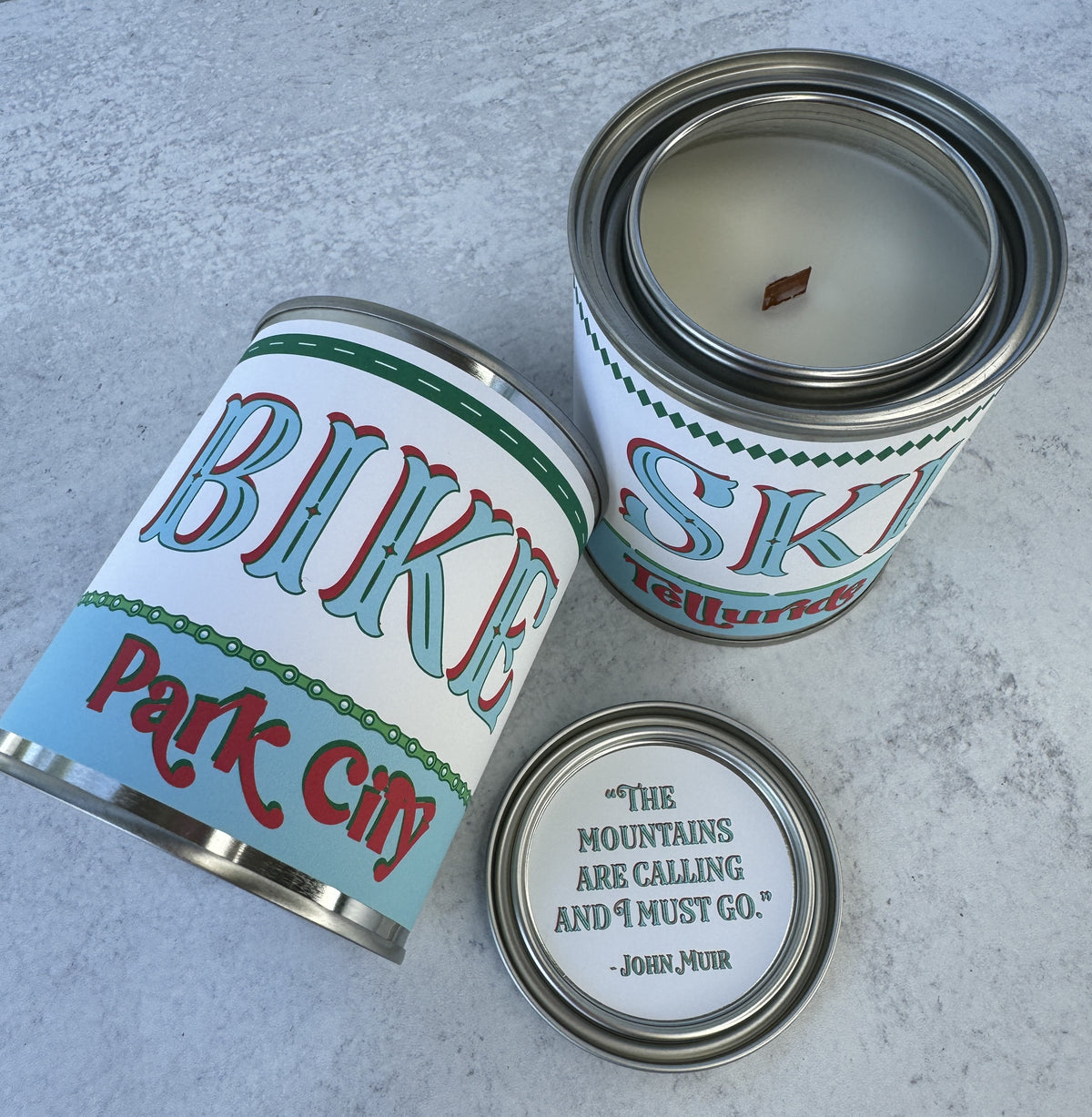 Ski California - Paint Tin Candle