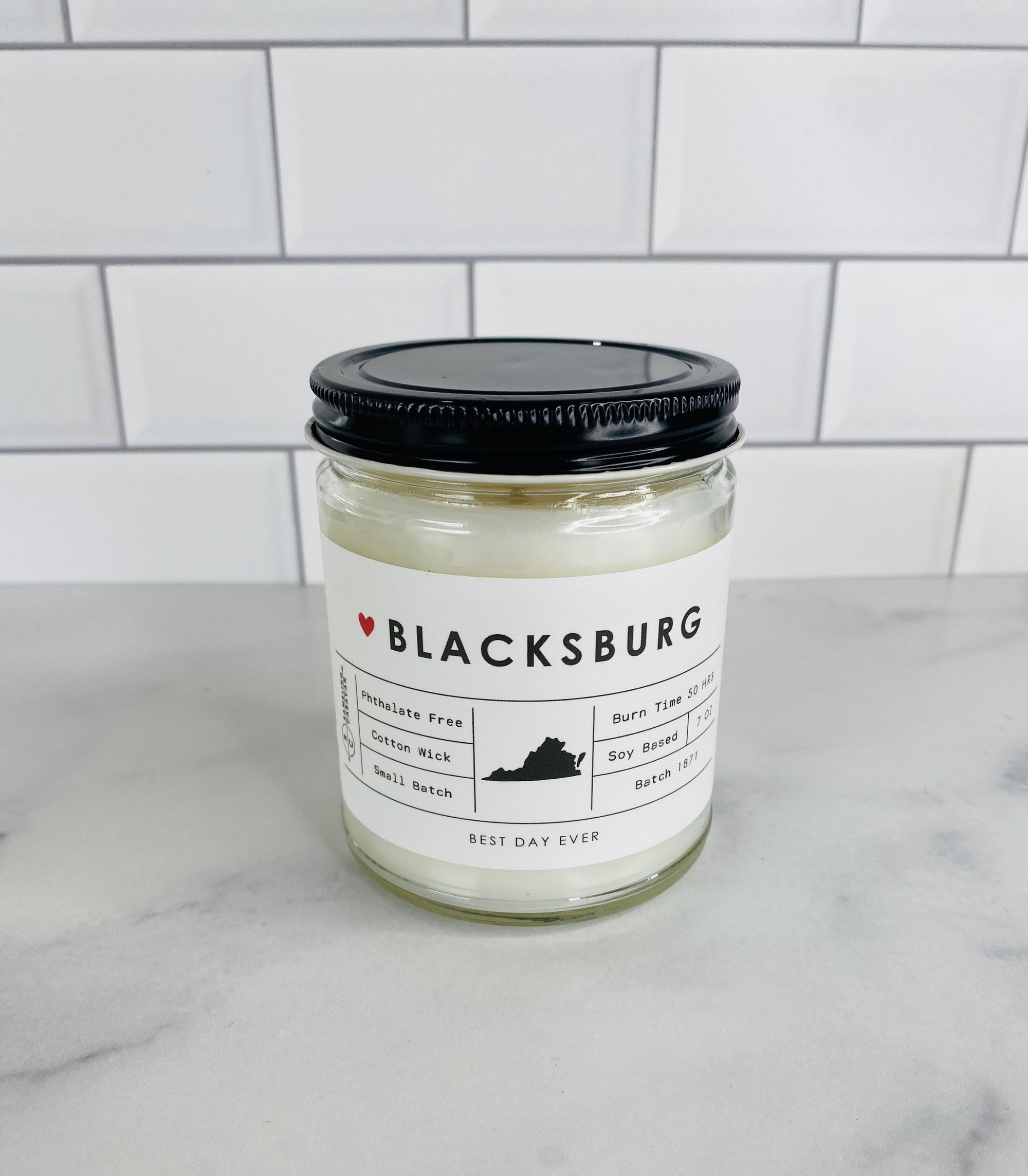 Blacksburg, VA Candle