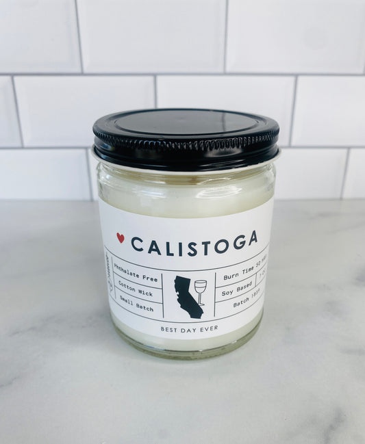 Calistoga, CA Candle