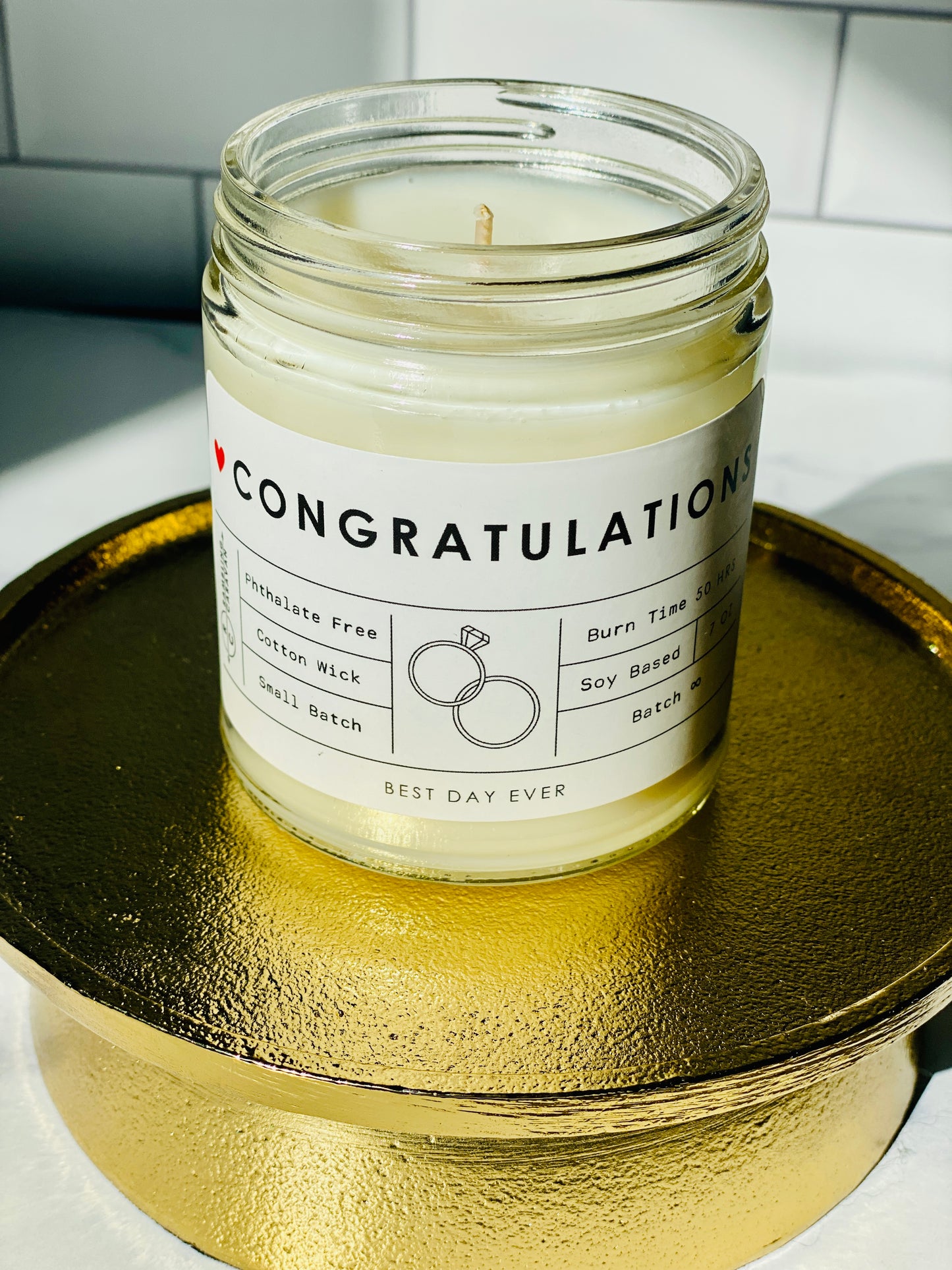 Congratulations (Wedding) Candle