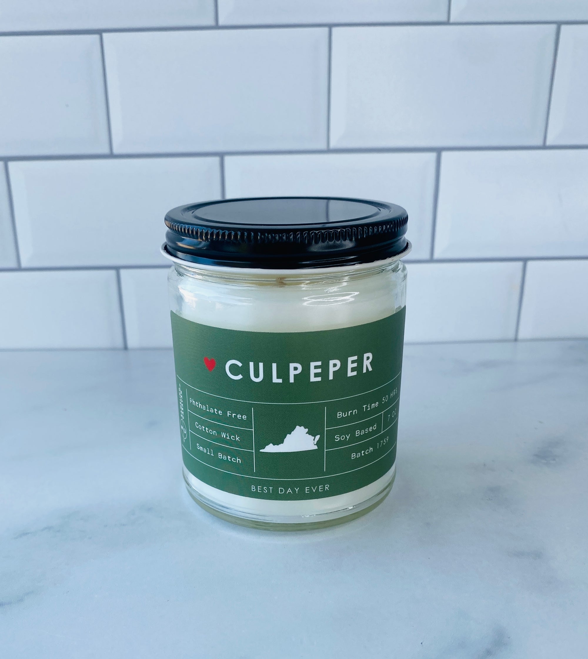 Culpeper, VA Candle