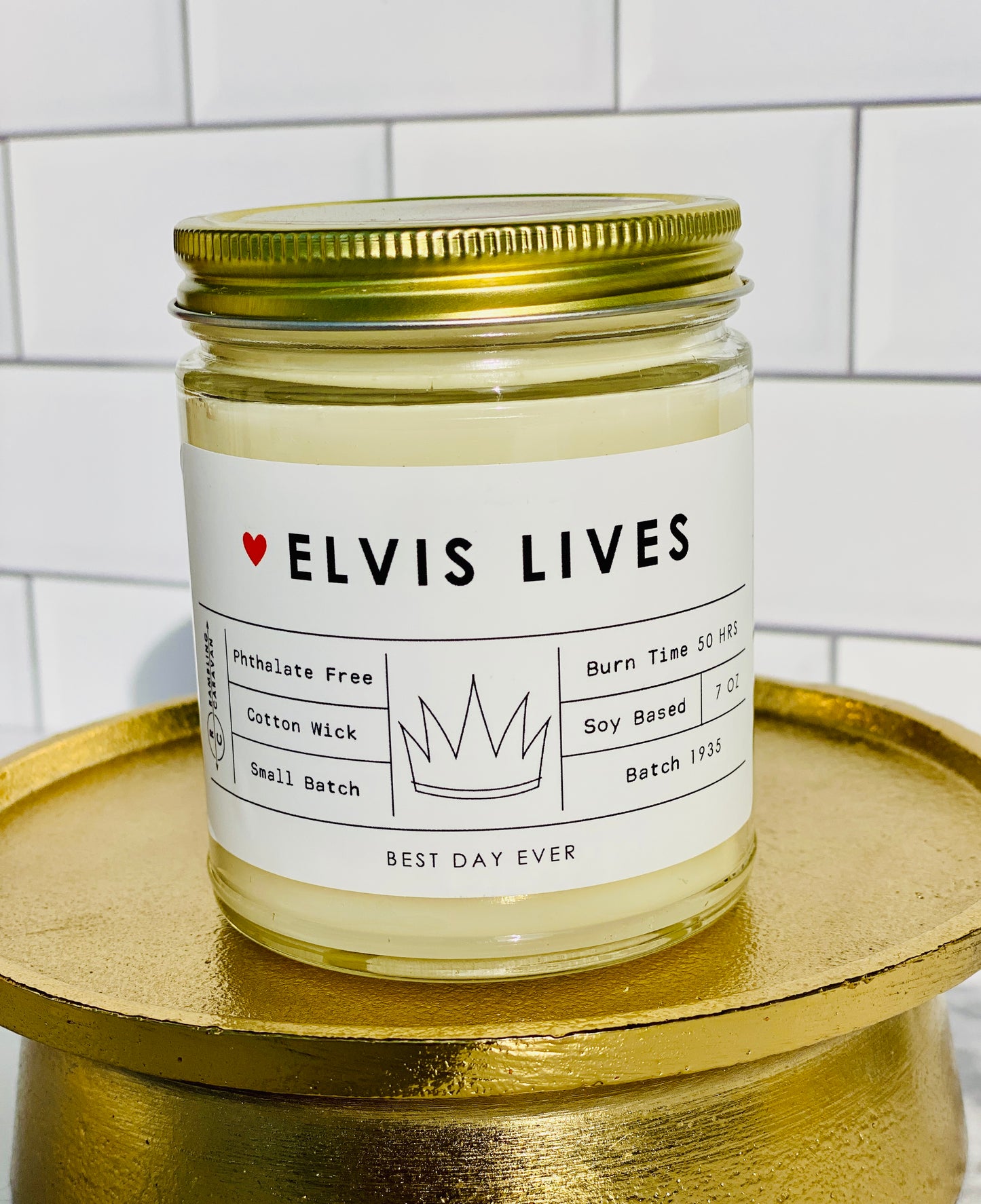 Elvis Lives Candle