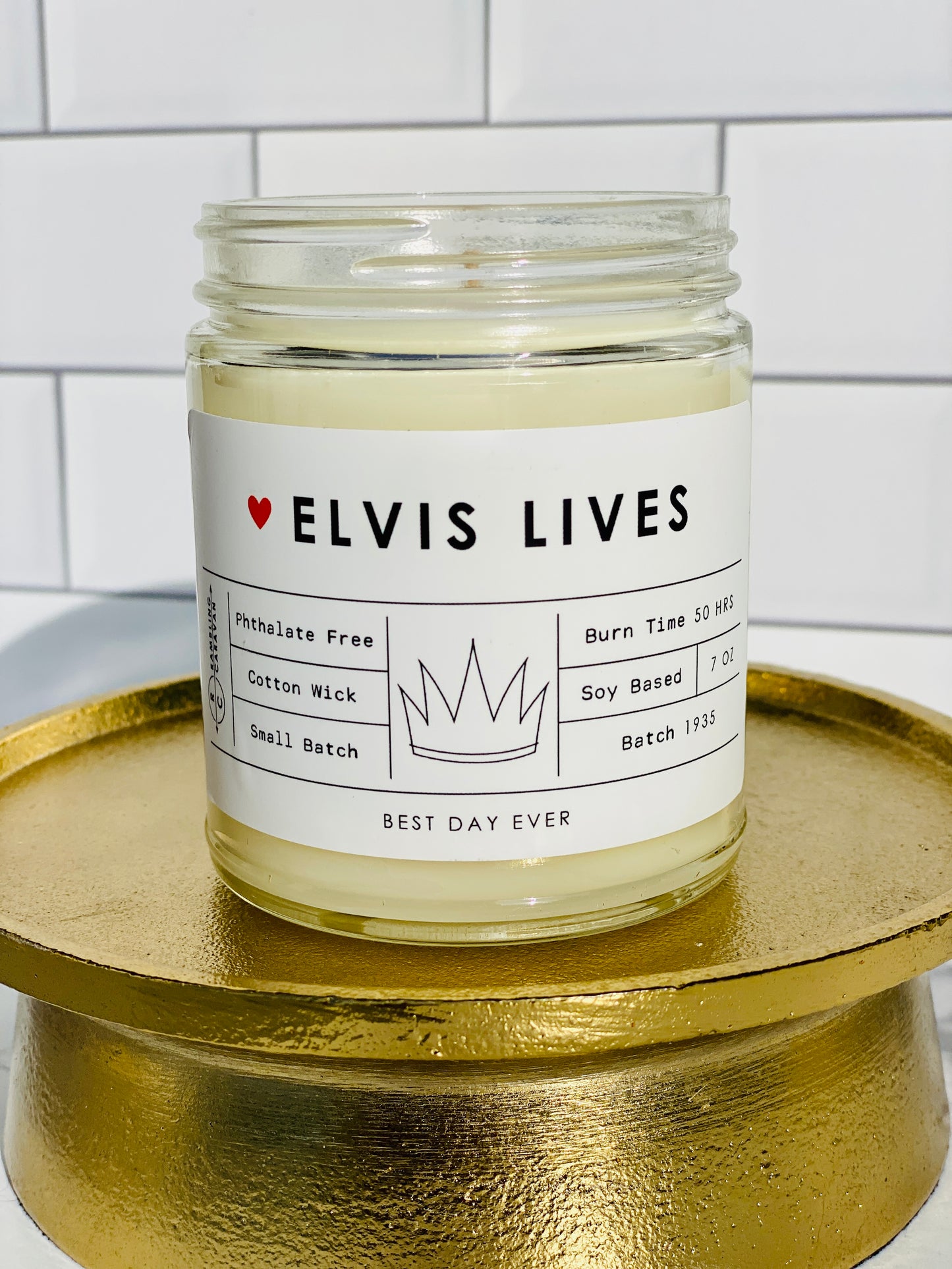 Elvis Lives Candle