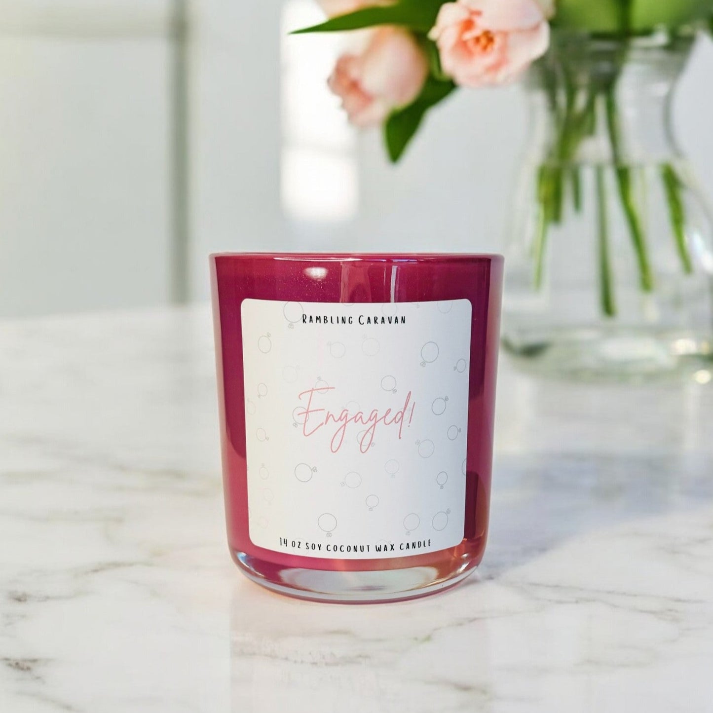 Engaged Candle | 14 oz Soy Coconut Wax | Hand Poured | Small Batch