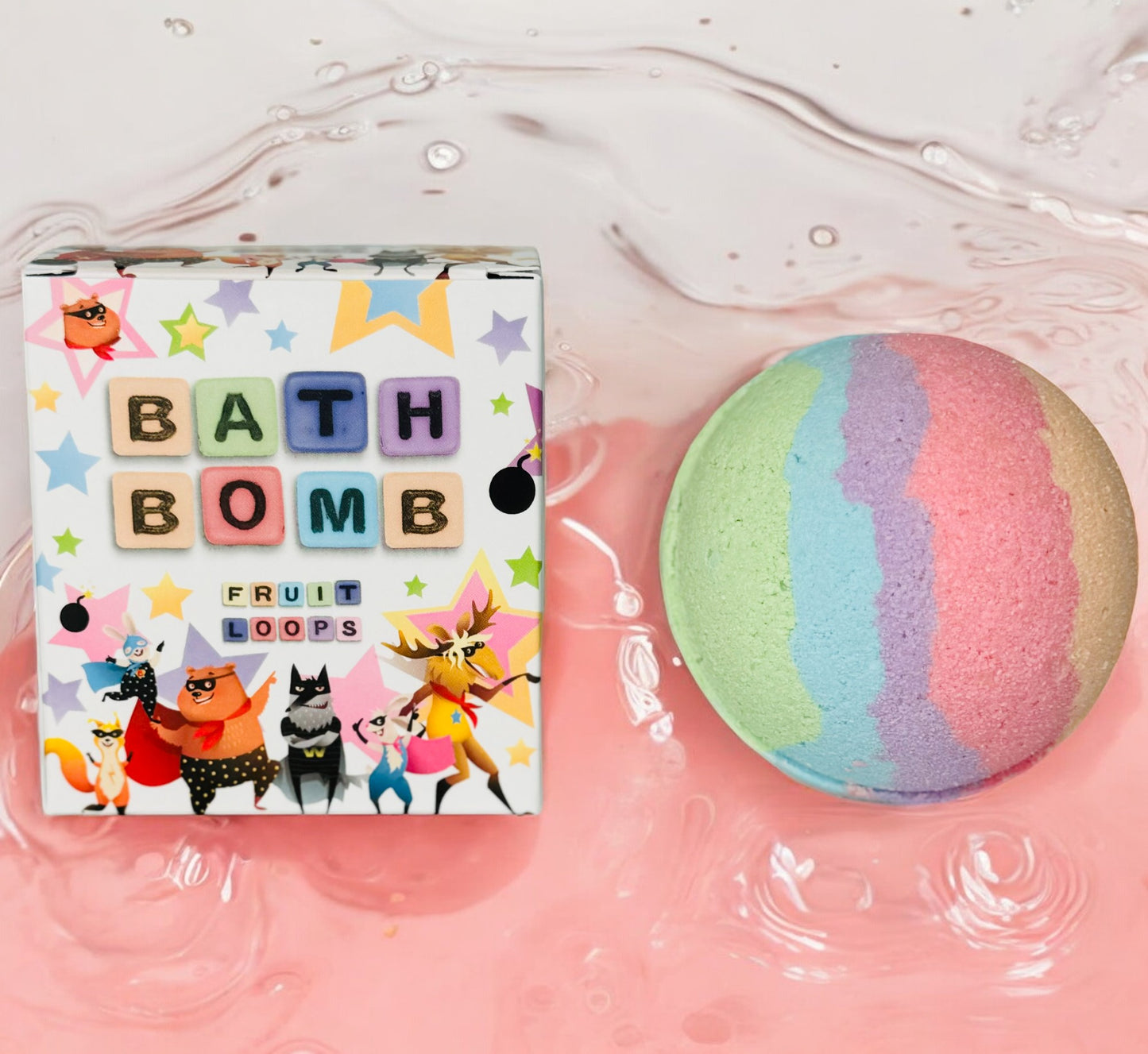 Bath Bombs for Kids - Fruit Loops - Superheros