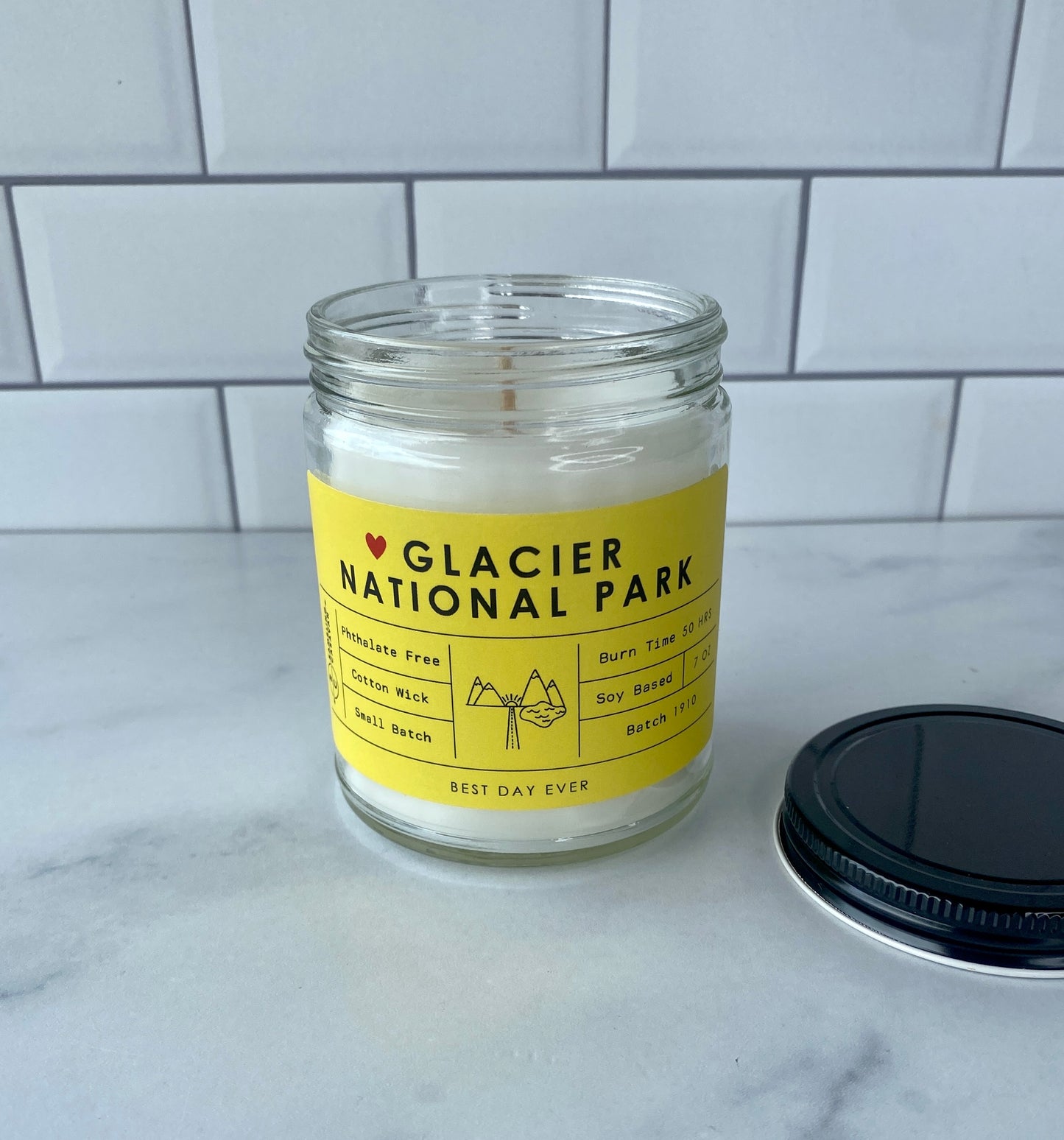 Glacier National Park Candle