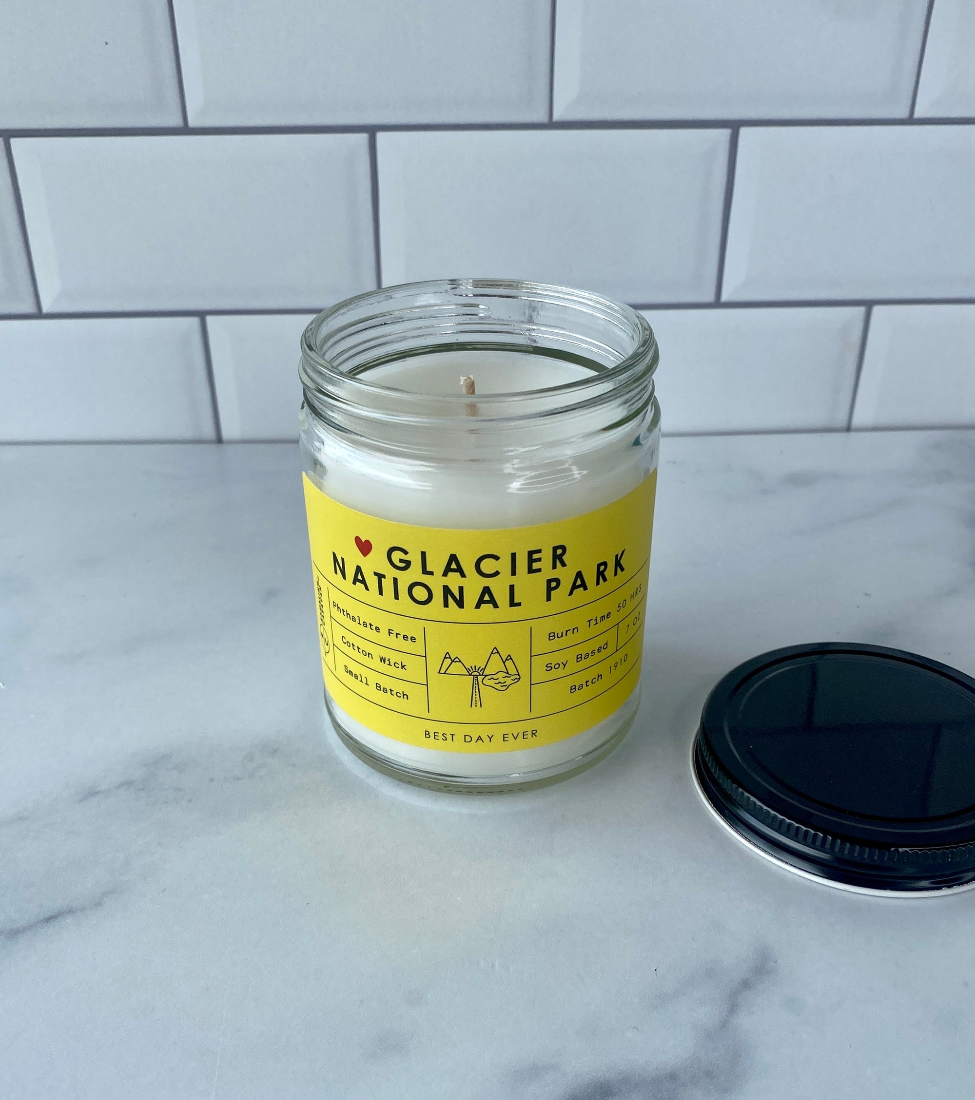 Glacier National Park Candle