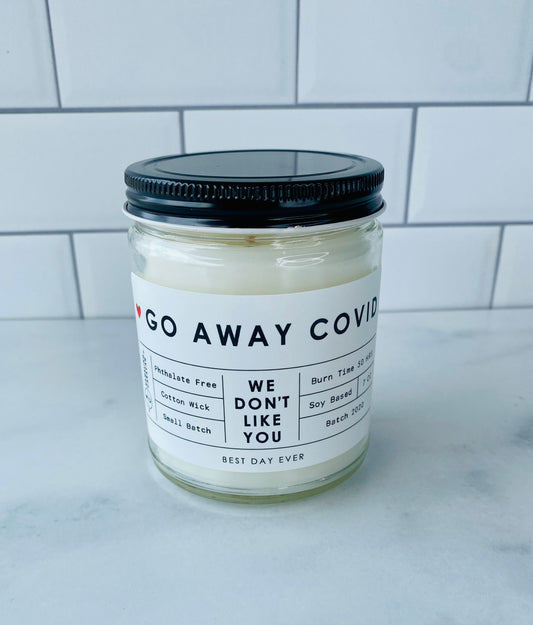 Go Away Covid Candle