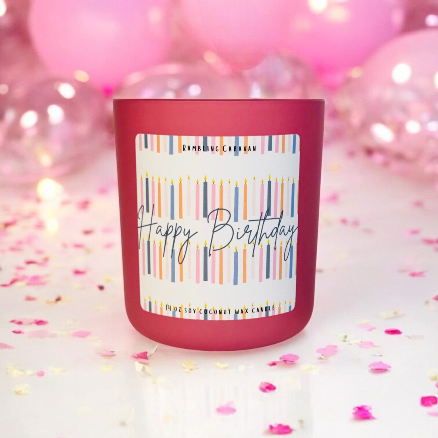 Happy Birthday Candle | 14 oz Soy Coconut Wax | Hand Poured | Small Batch