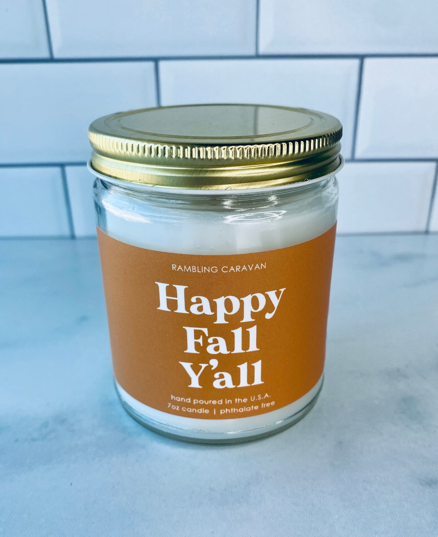 Happy Fall Y'all Candle