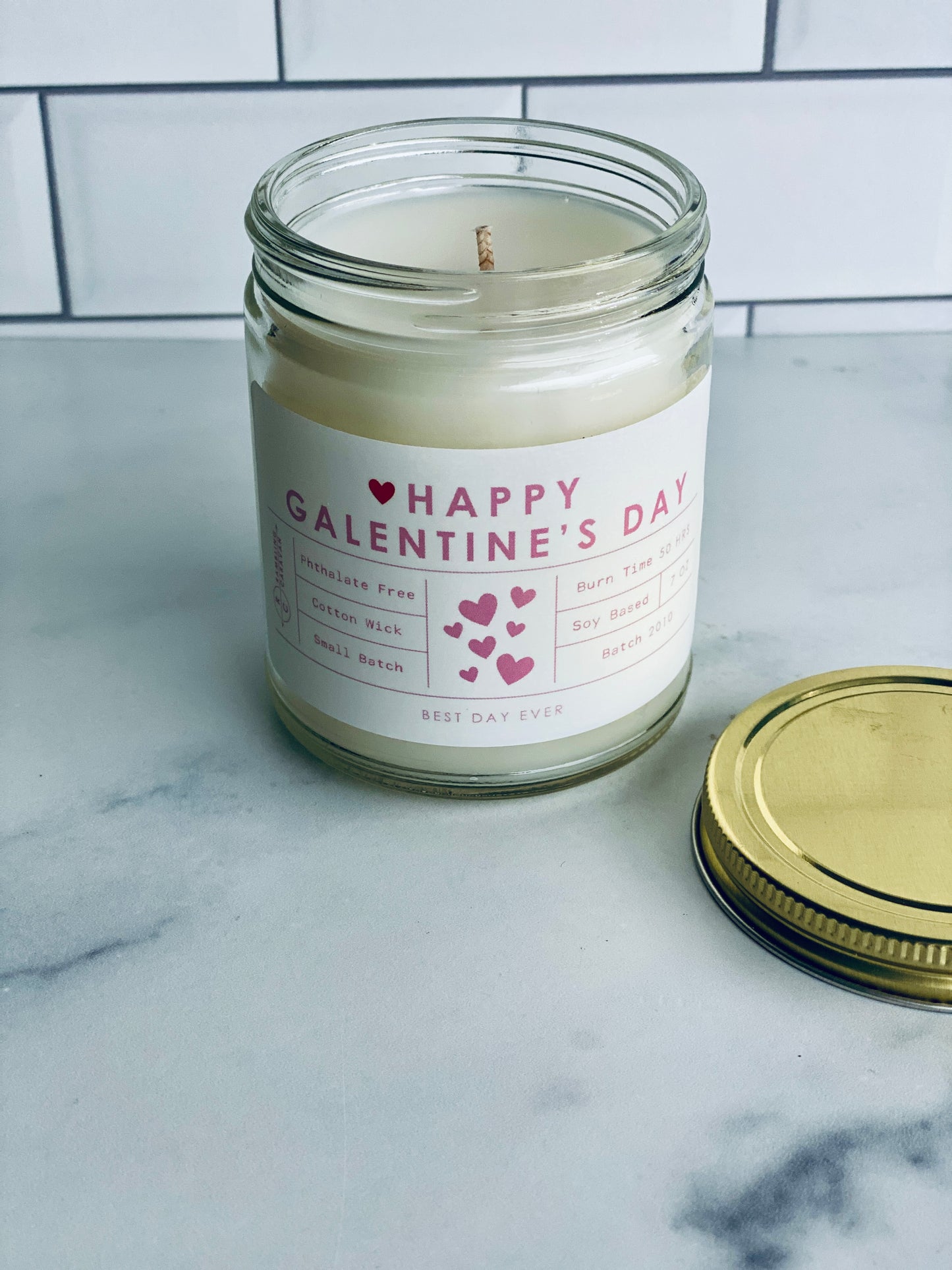 Happy Galentine's Day Candle