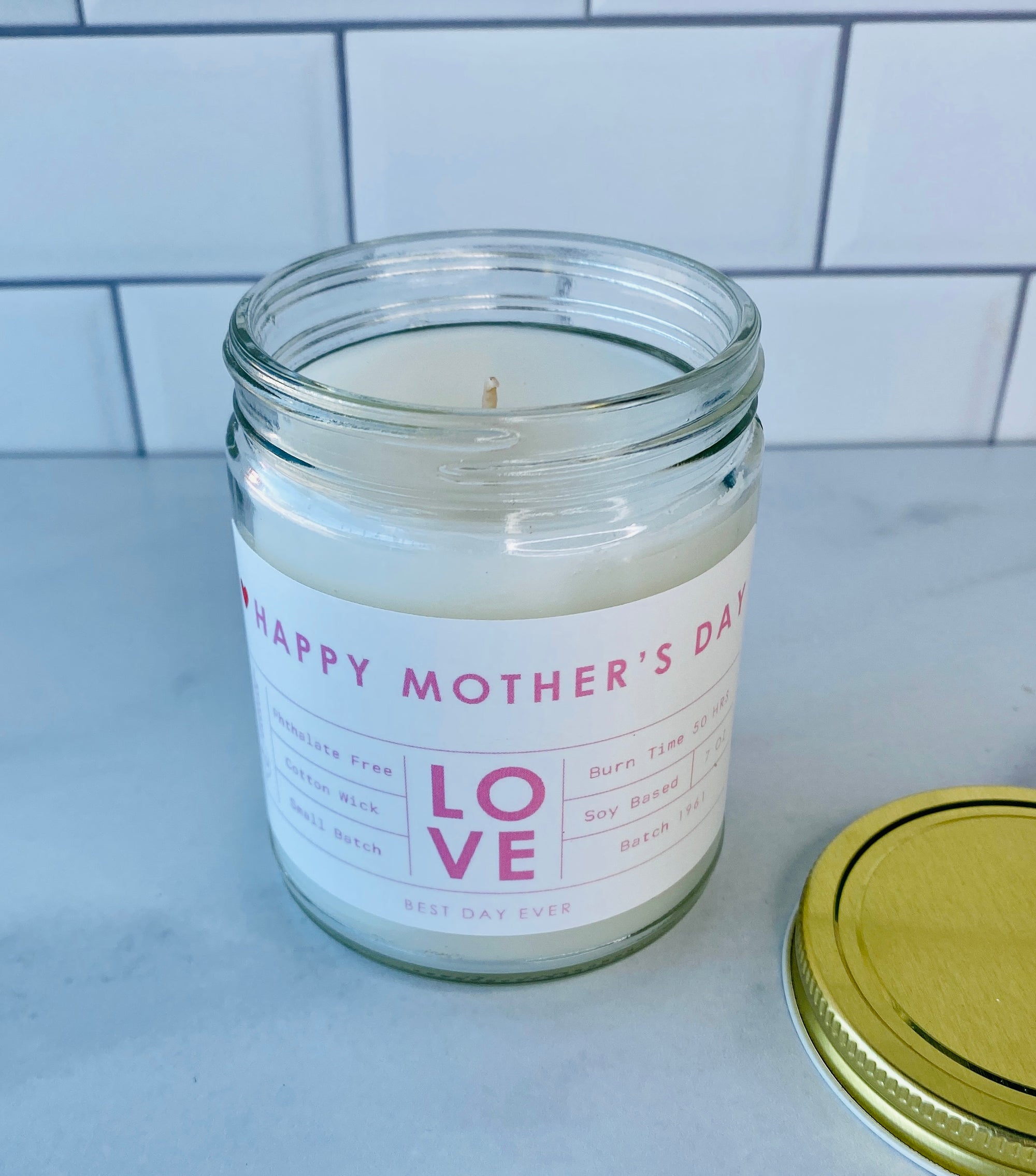 Happy Mother's Day Candle