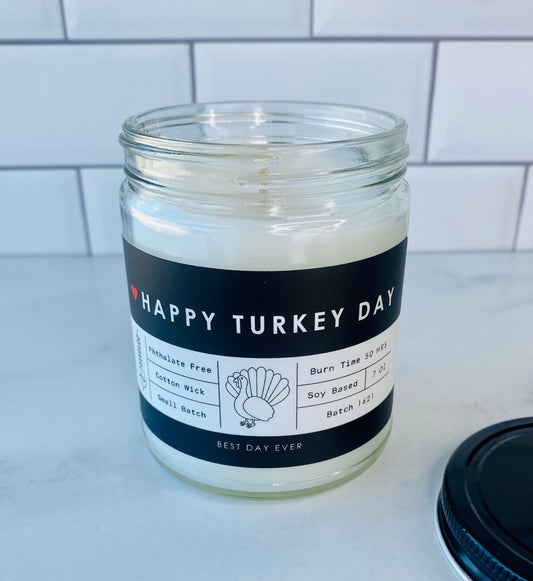 Happy Turkey Day Candle