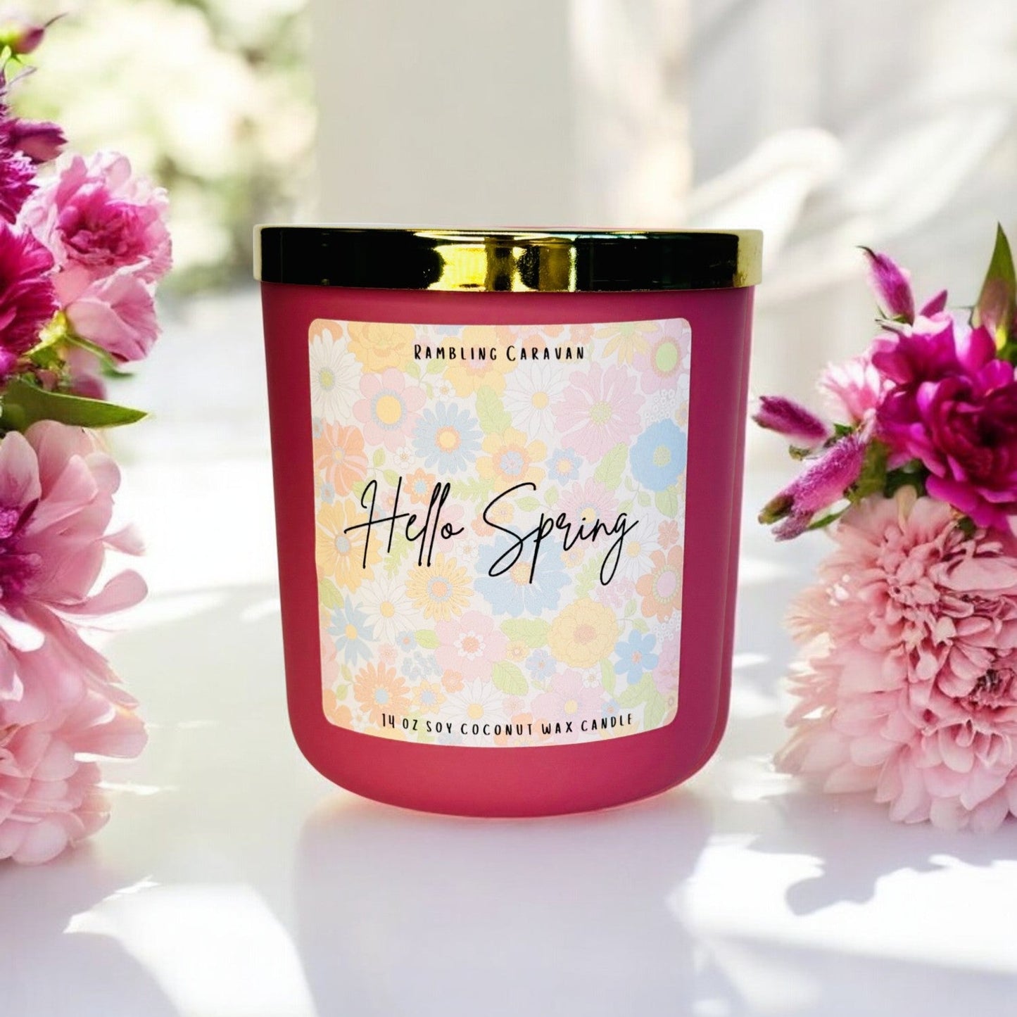 Hello Spring Candle | 14 oz Soy Coconut Wax | Hand Poured | Small Batch