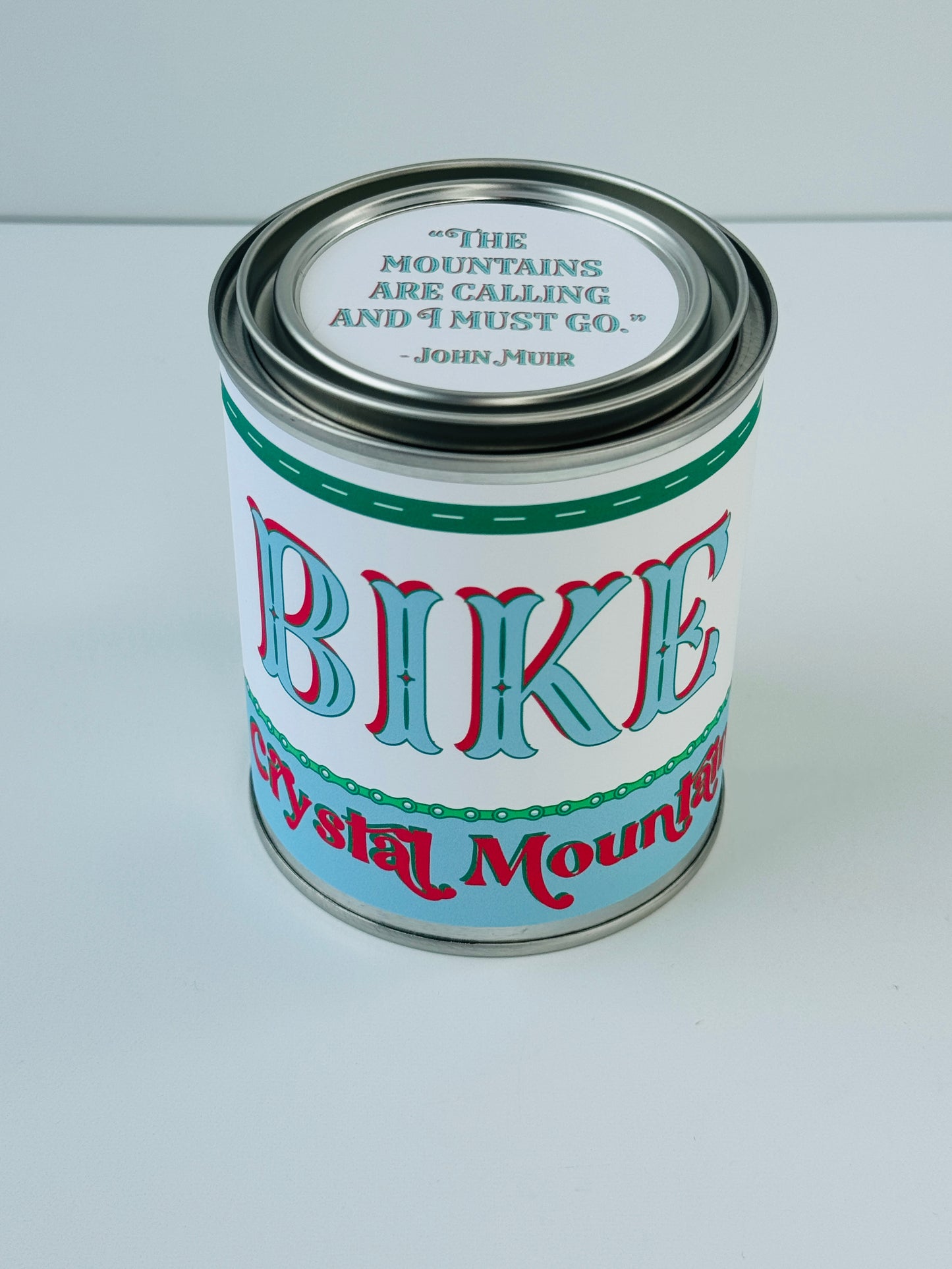 Bike Crystal Mountain - Paint Tin Candle