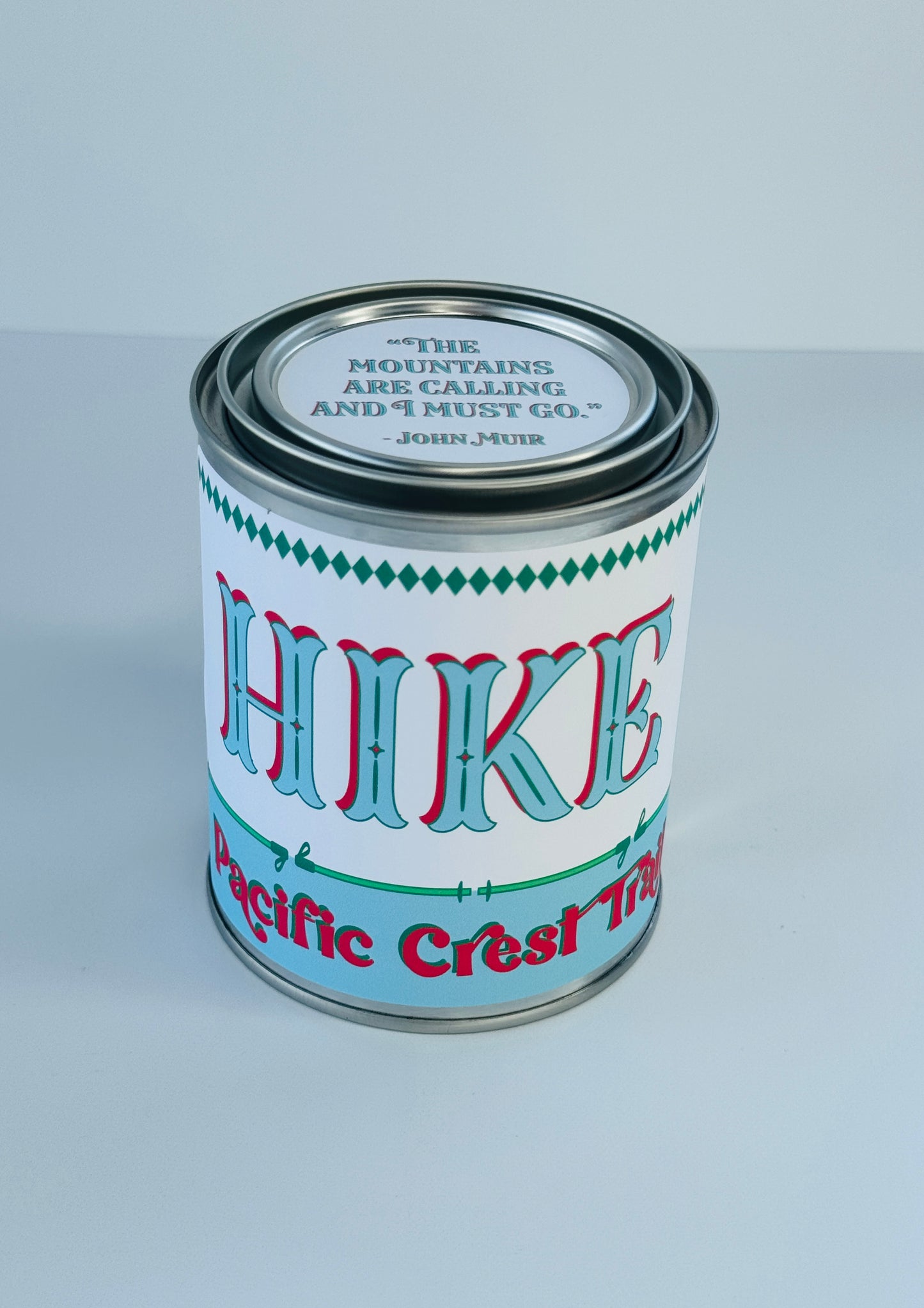 Hike Pacific Crest Trail - Paint Tin Candle