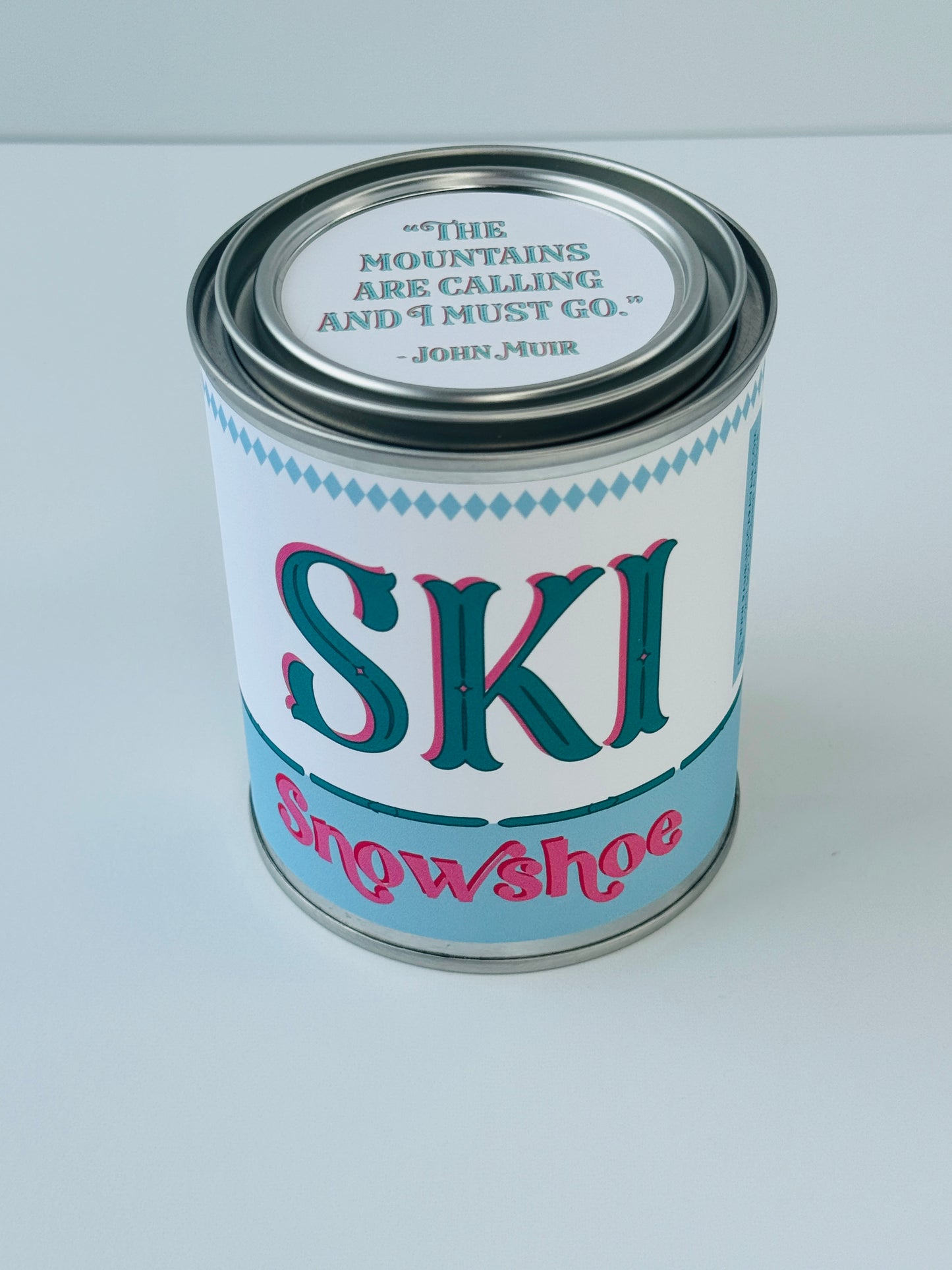 Ski Snowshoe - Paint Tin Candle