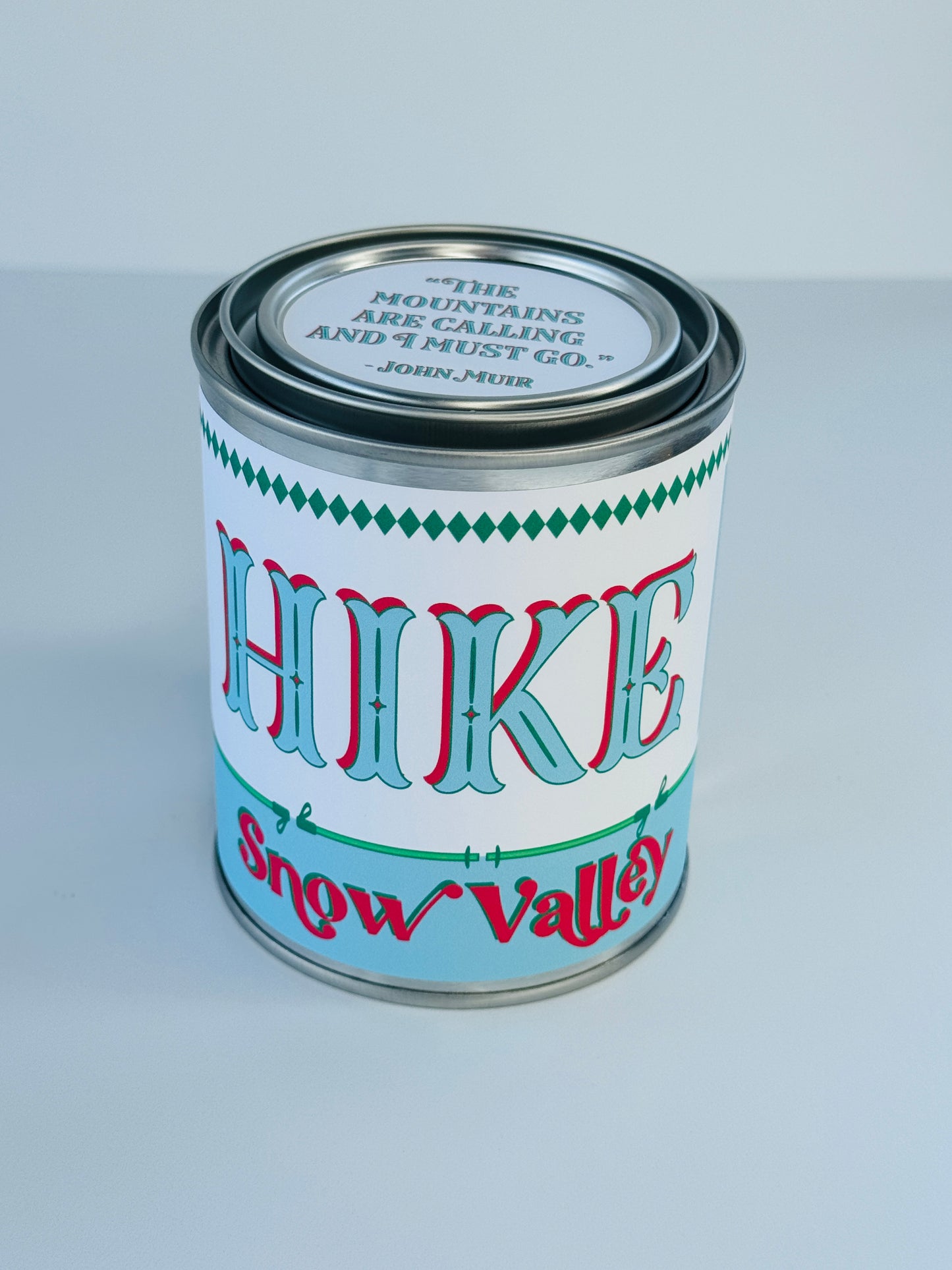 Hike Snow Valley - Paint Tin Candle