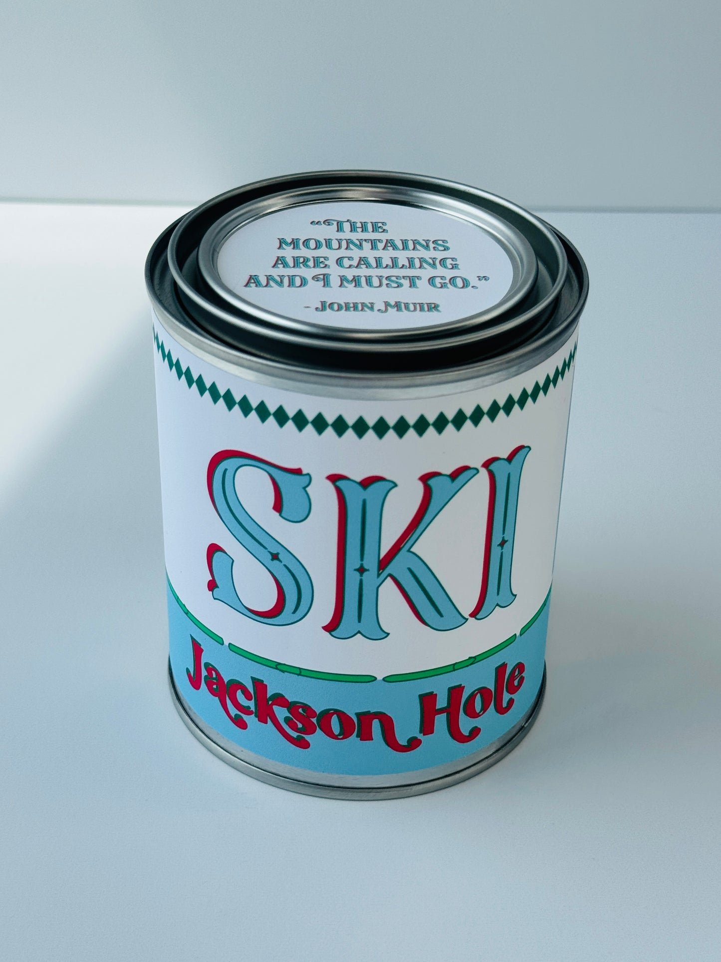 Ski Jackson Hole - Paint Tin Candle